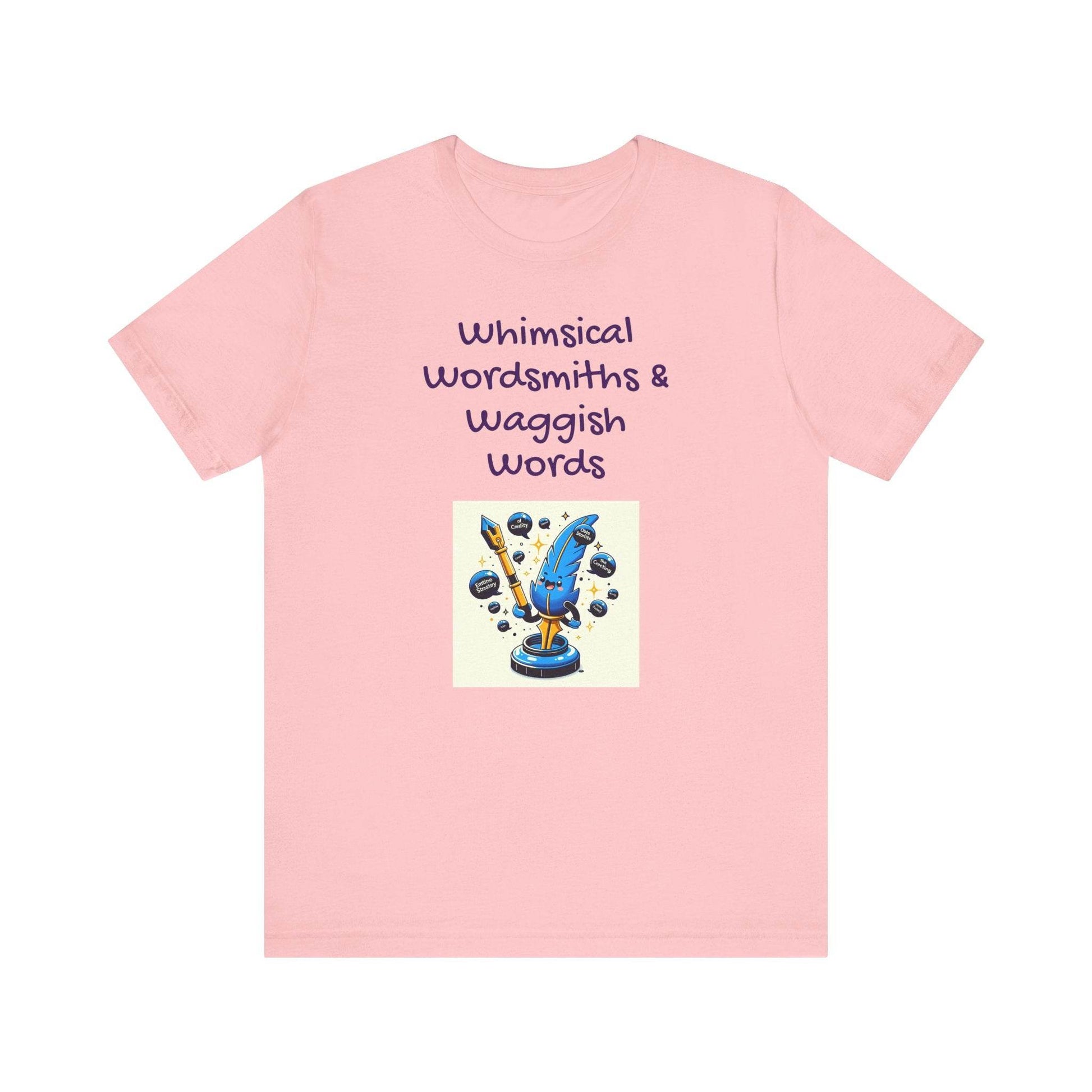 Whimsical Wordsmiths Short Sleeve Tee - Creative Gift for Writers - The Dreamer's Bookshop.