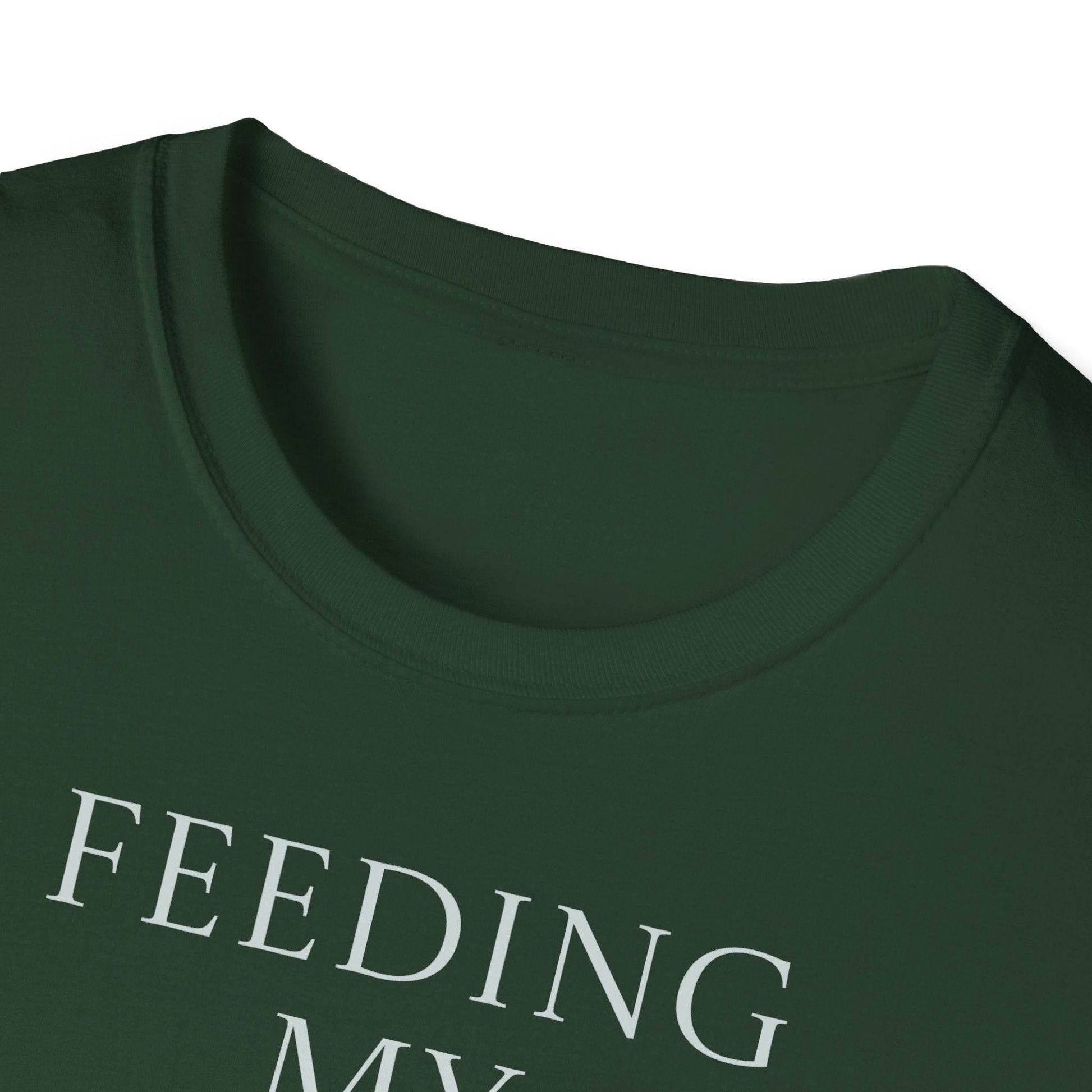 Inspirational Unisex Softstyle T-Shirt - 'Feeding' Book Lover Design - The Dreamer's Bookshop.
