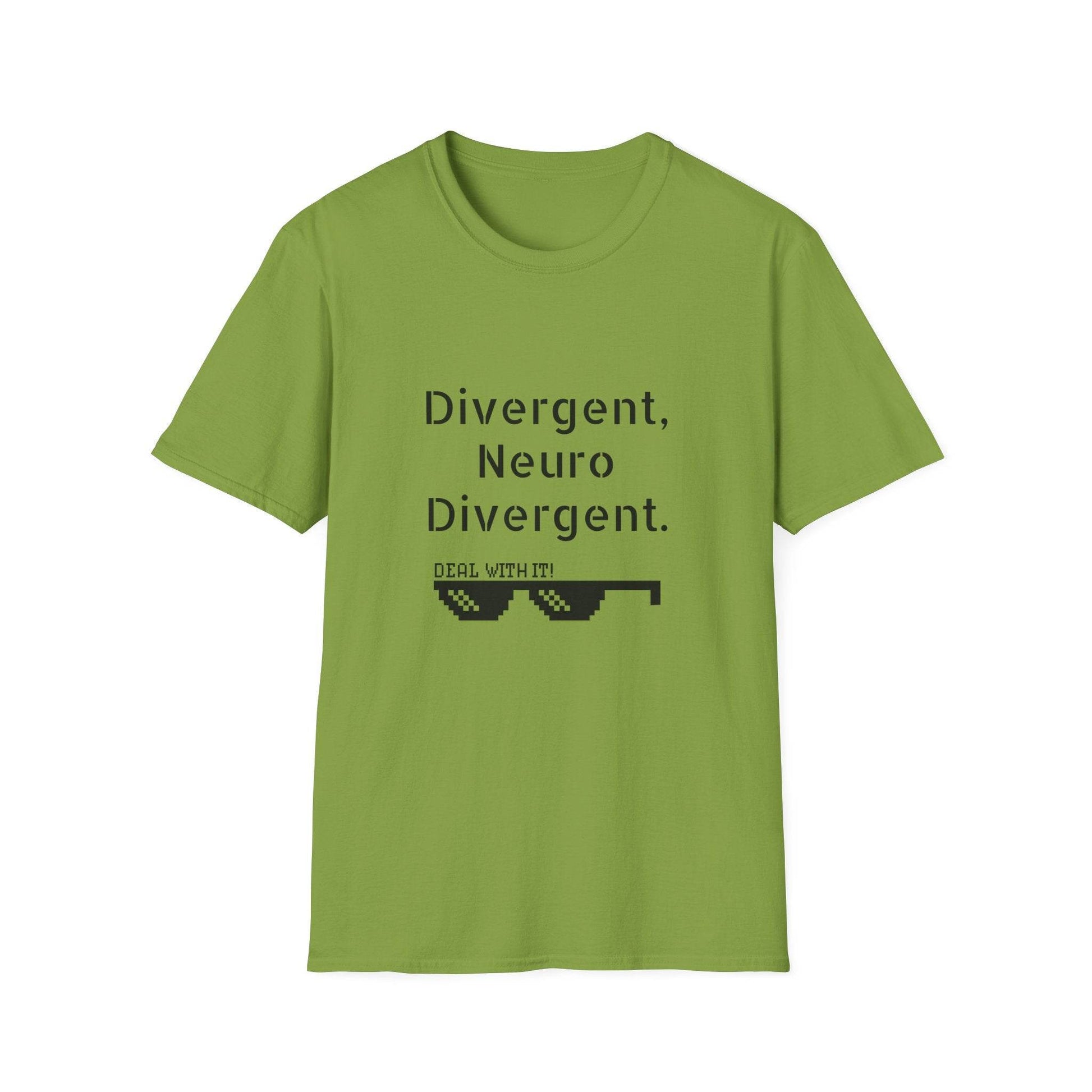 Divergent Neuro T-Shirt - Unisex Softstyle Tee for Neurodivergent Pride - The Dreamer's Bookshop.