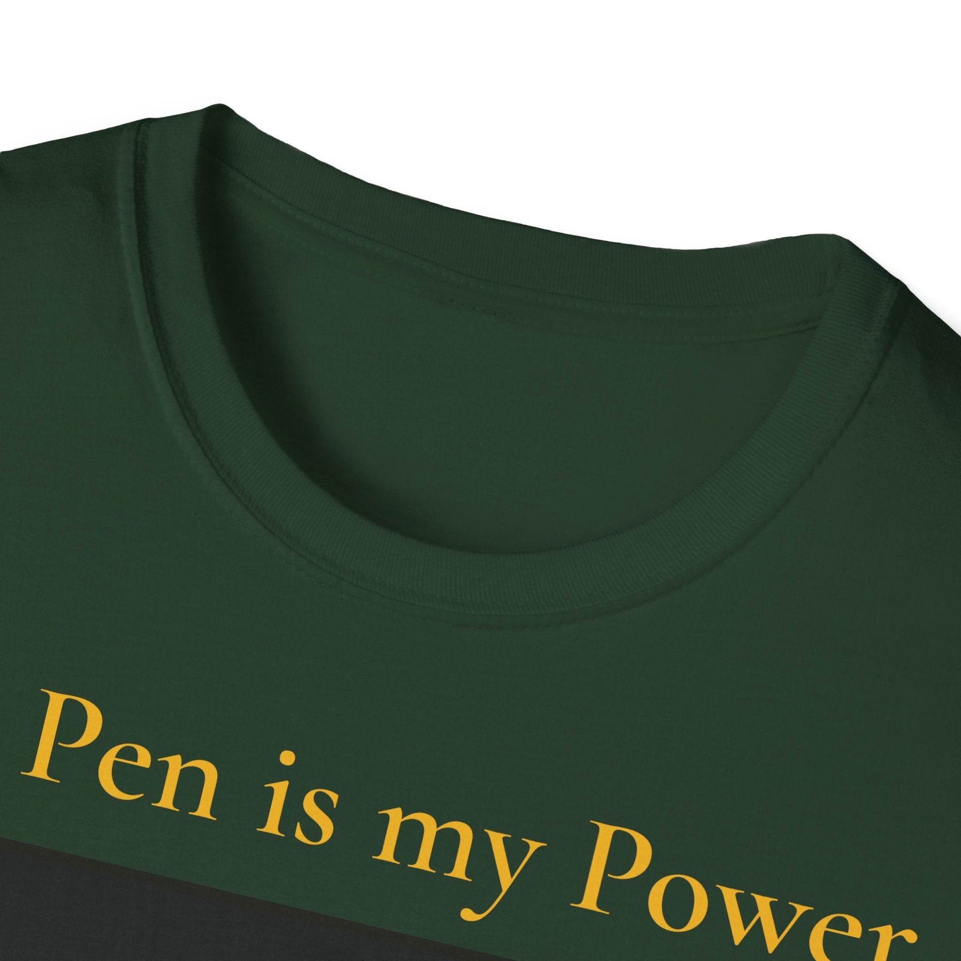 Inspirational Unisex Softstyle T-Shirt - 'My Pen' Motivational Design - The Dreamer's Bookshop.