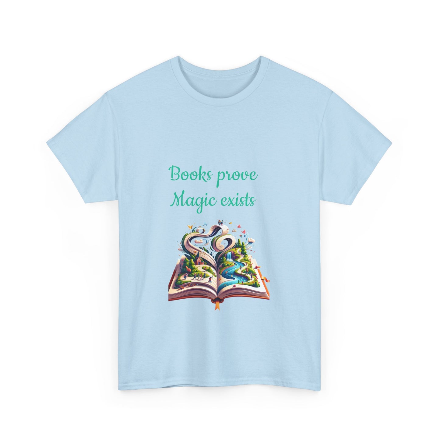 Book Lover's Unisex Heavy Cotton Tee - "Magic Exists" - The Dreamer's Bookshop.
