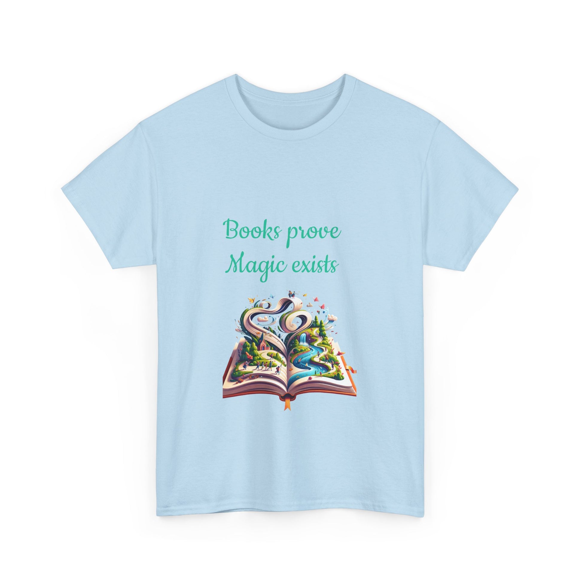 Book Lover's Unisex Heavy Cotton Tee - "Magic Exists" - The Dreamer's Bookshop.