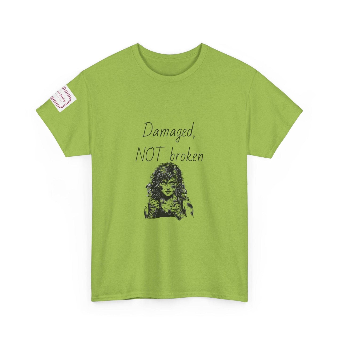 Damaged, NOT broken - Inspirational Unisex Heavy Cotton Tee - The Dreamer's Bookshop.