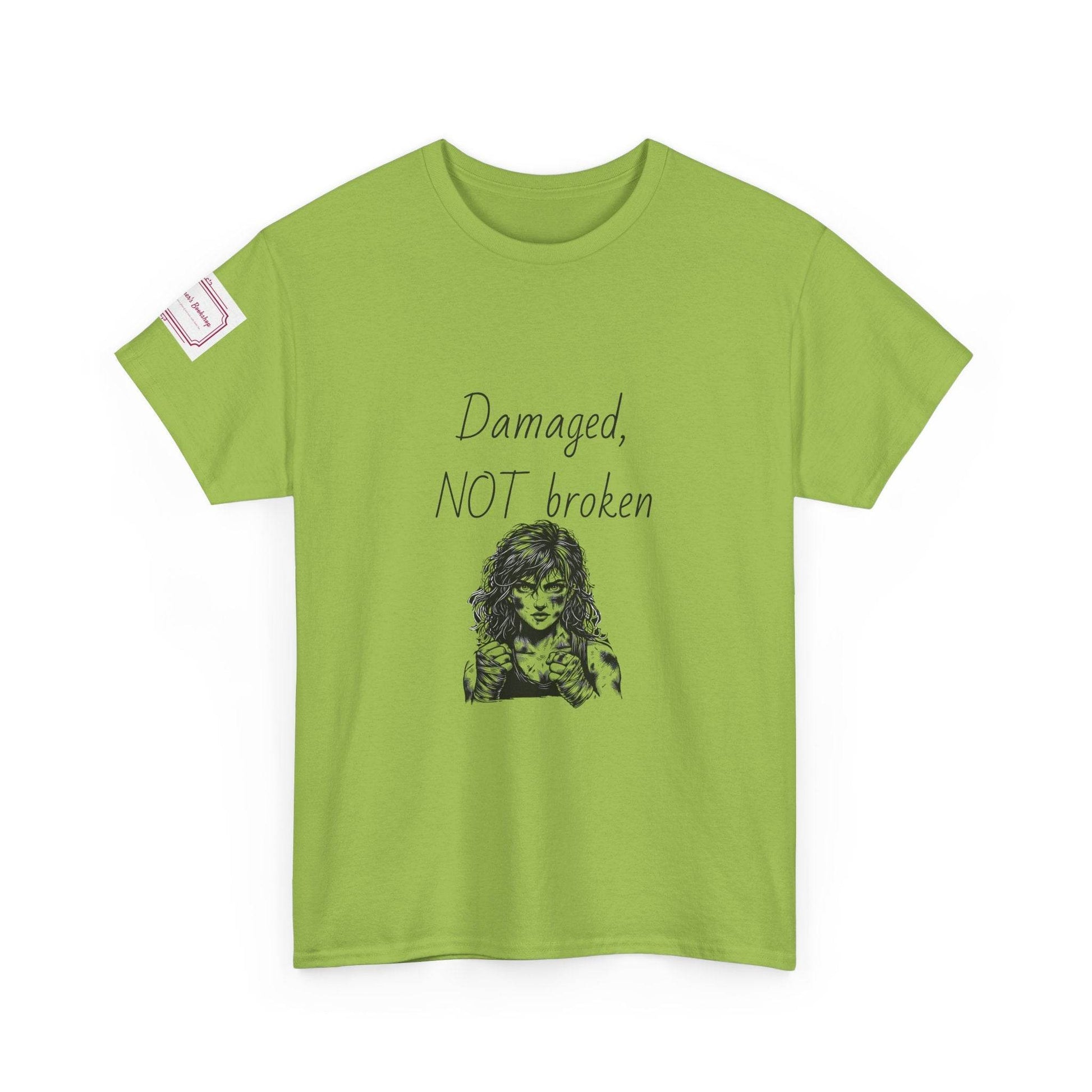 Damaged, NOT broken - Inspirational Unisex Heavy Cotton Tee - The Dreamer's Bookshop.