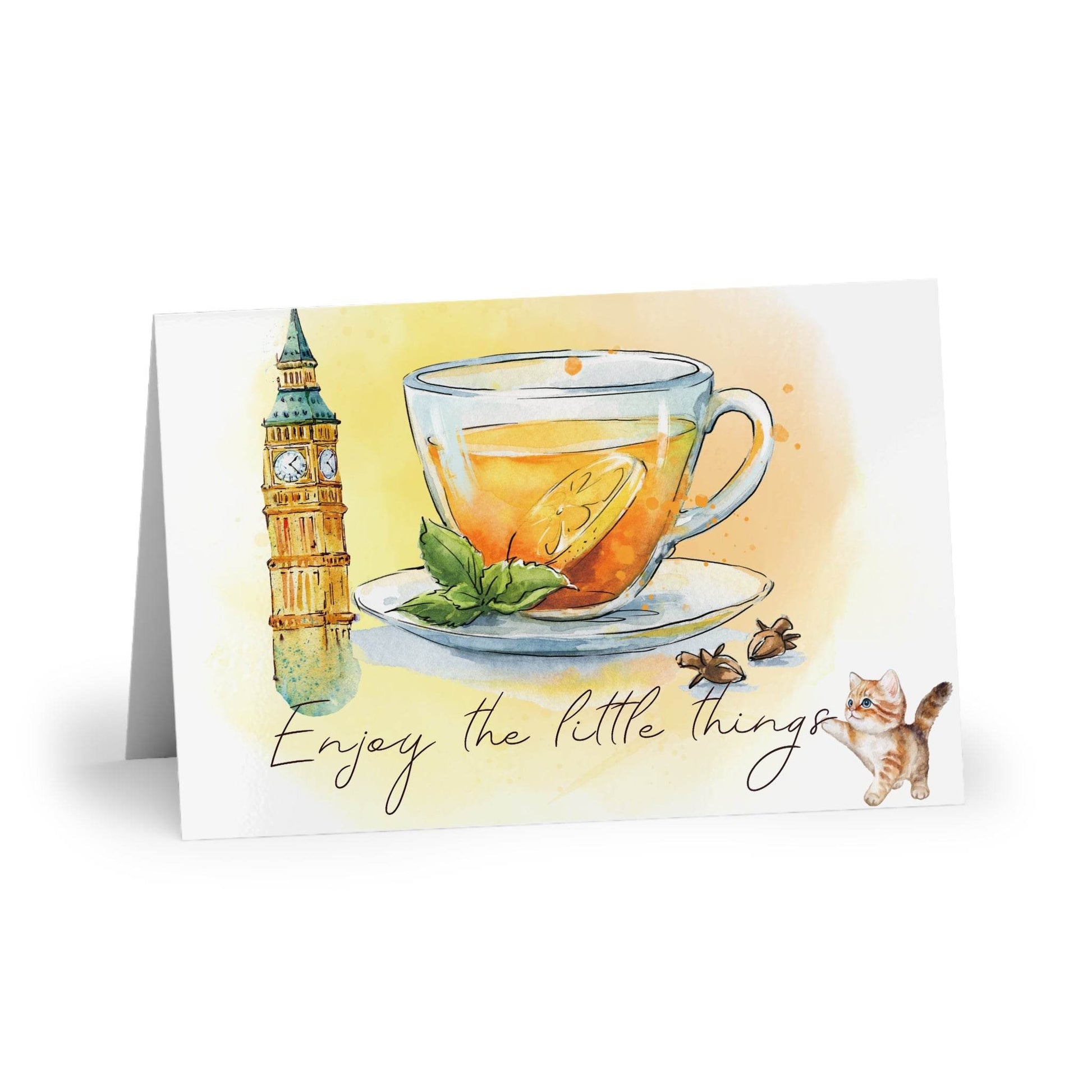 The Dreamer's Bookshop "English Tea" Enjoy the Little Things Card - The Dreamer's Bookshop.