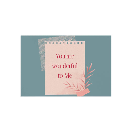 The Dreamer's Bookshop Appreciation "You are Wonderful" Print Card - The Dreamer's Bookshop.