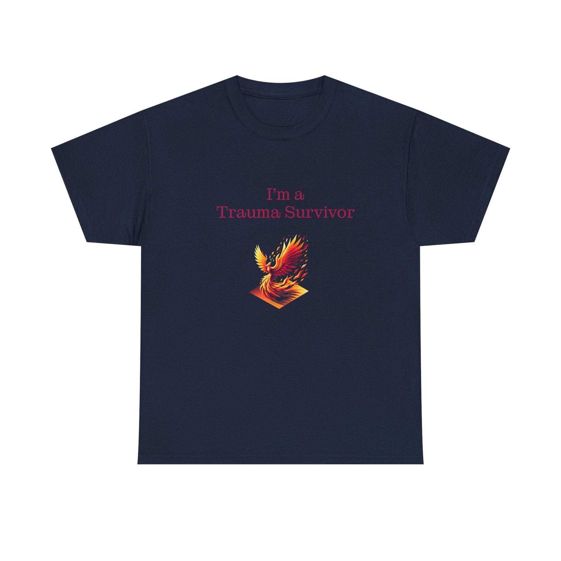 Trauma Survivor Unisex Heavy Cotton Tee - Empowering Apparel for Health Awareness - The Dreamer's Bookshop.