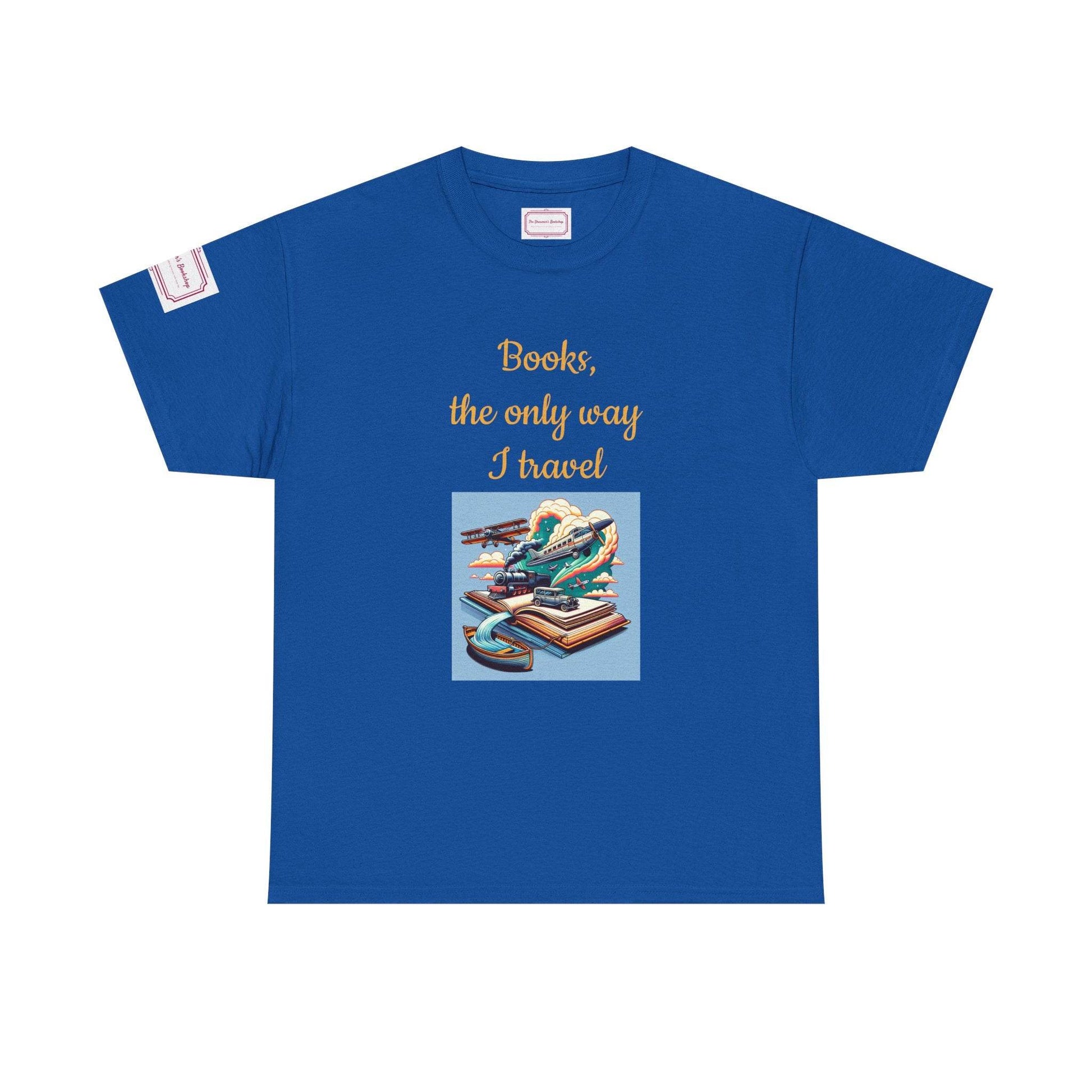 Travel - Unisex Heavy Cotton Tee - Perfect for Book Lovers - The Dreamer's Bookshop.