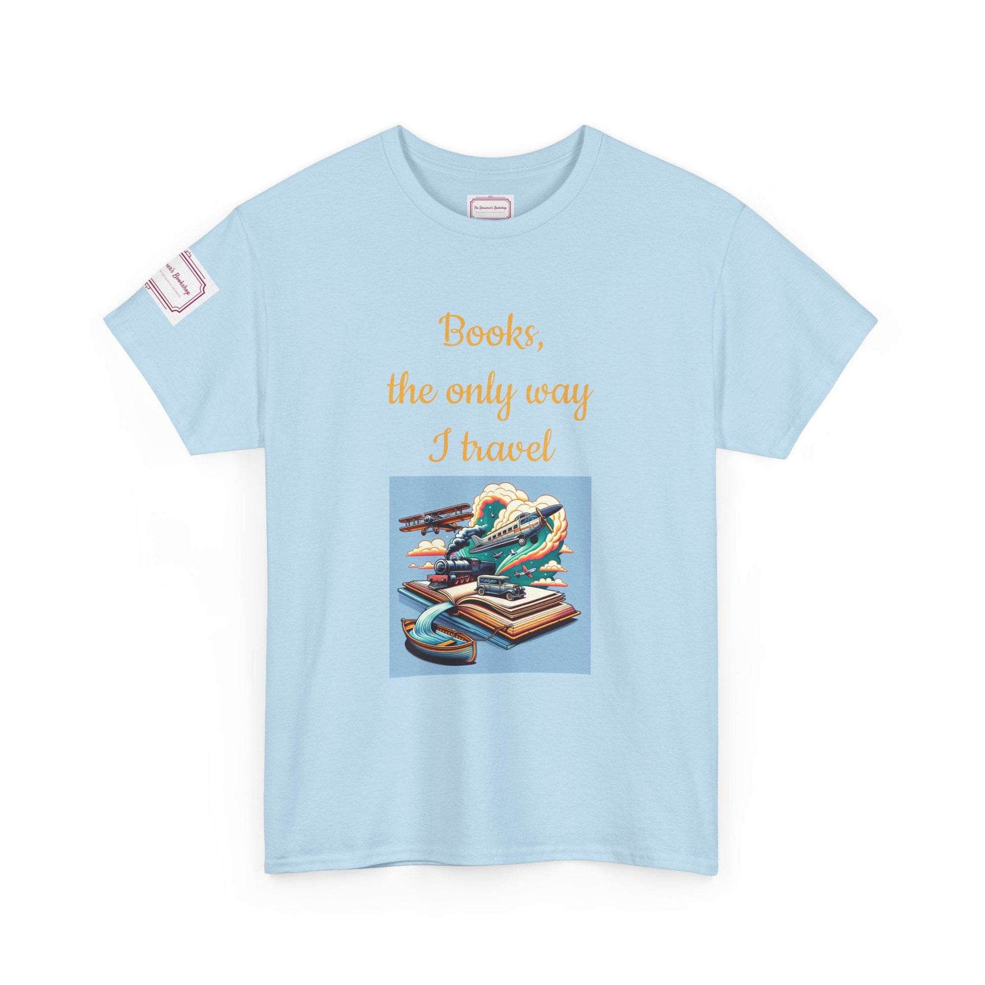 Travel - Unisex Heavy Cotton Tee - Perfect for Book Lovers - The Dreamer's Bookshop.