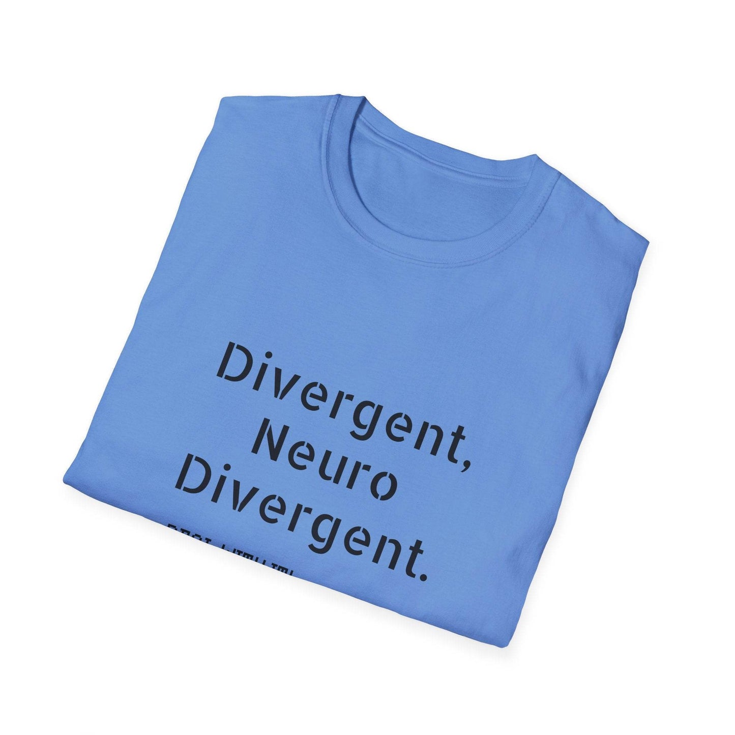 Divergent Neuro T-Shirt - Unisex Softstyle Tee for Neurodivergent Pride - The Dreamer's Bookshop.