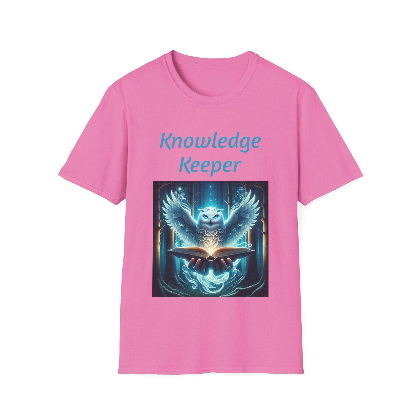 Knowledge Keeper Owl Unisex Softstyle T-Shirt - Inspirational Tee for Wisdom Seekers - Proud Reader - The Dreamer's Bookshop.