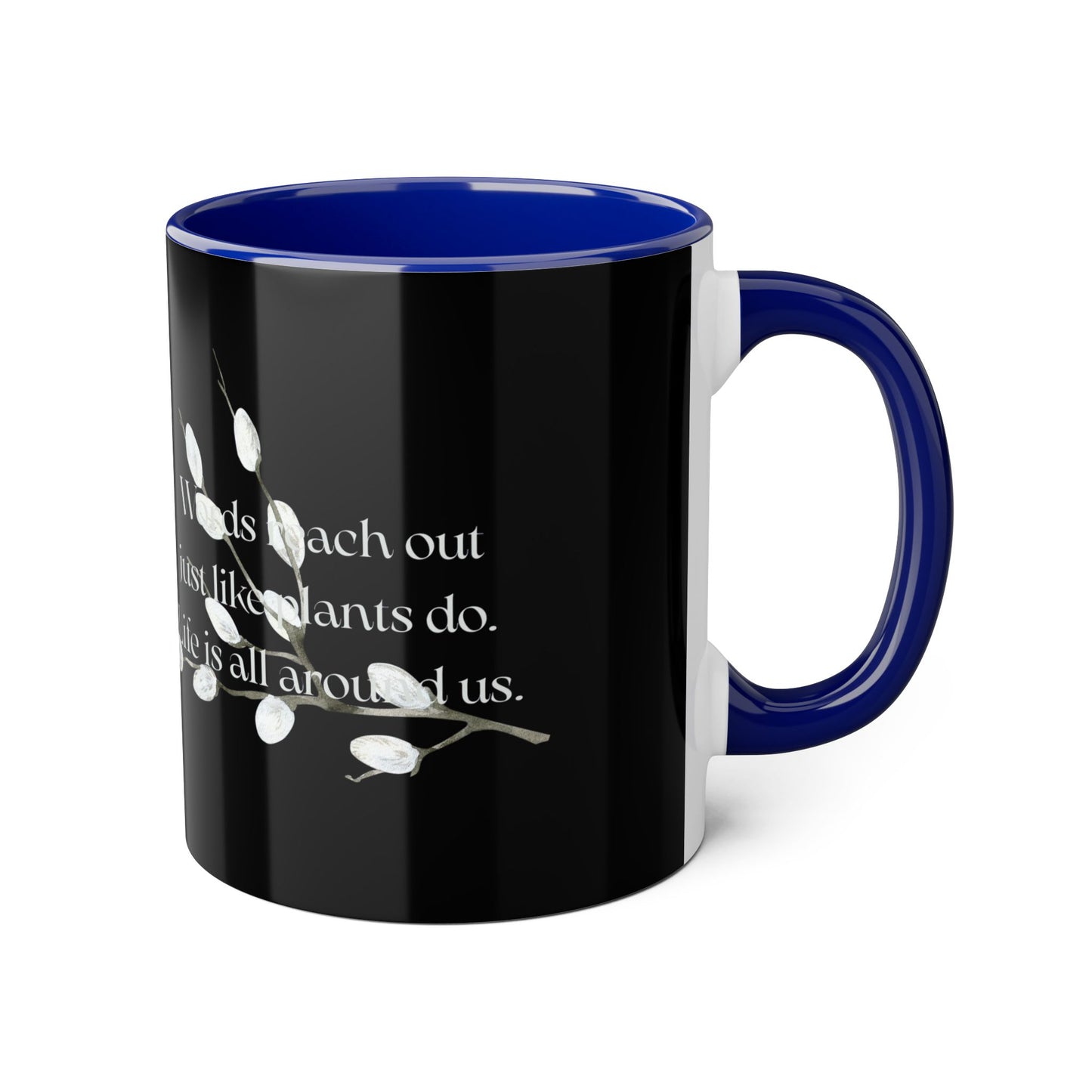 Words Reach Out Mug - 11oz Coffee Cup for Book Lovers