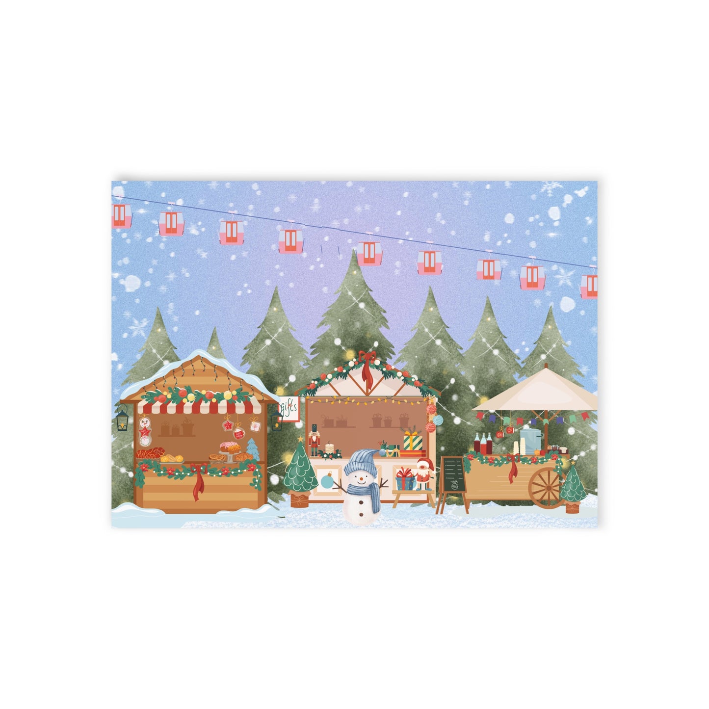 The Dreamer's Bookshop "Winter Market" Christmas Card