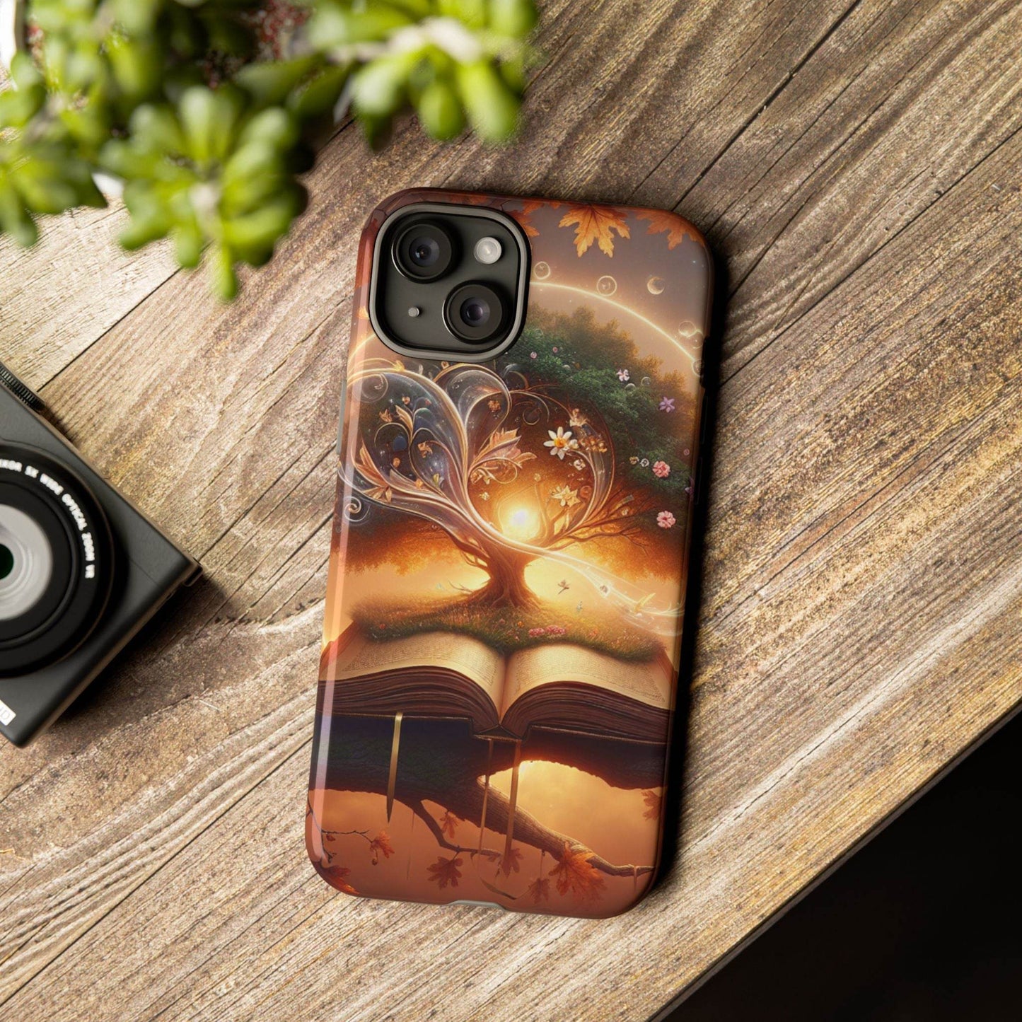 Nature-Inspired iPhone & Samsung Phone Case with Tree of Life Design - The Dreamer's Bookshop.