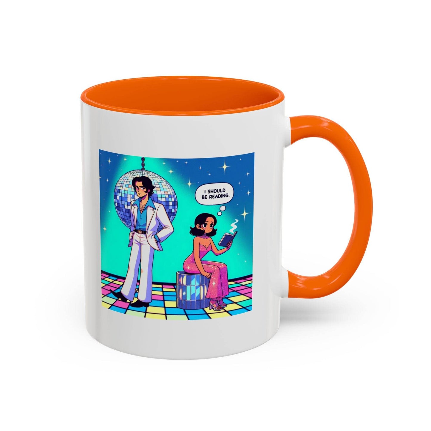 Party Vibe Accent Coffee Mug - Fun Reading Motivation Design - The Dreamer's Bookshop.