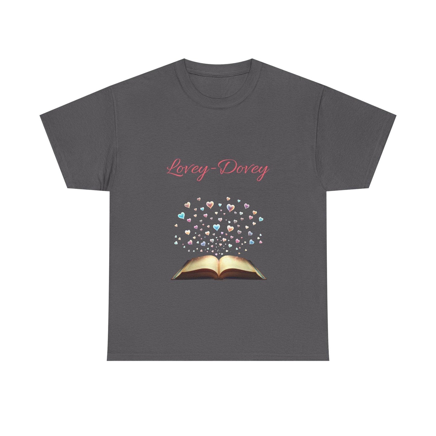 Lovey-Dovey - Unisex Heavy Cotton Tee - Sweet Romance - The Dreamer's Bookshop.