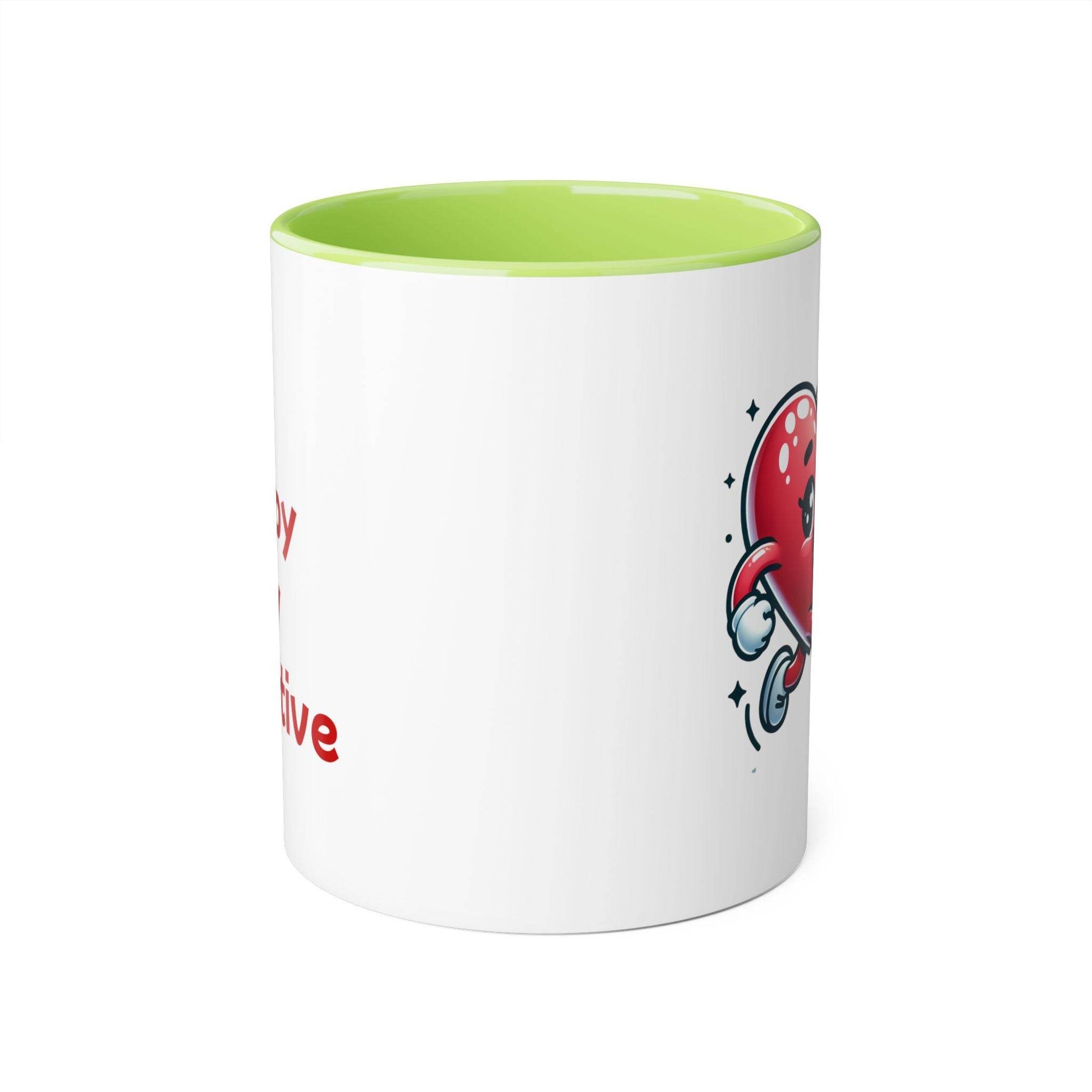 Be Happy Stay Positive Accent Mug - 11oz Coffee Cup for Daily Inspiration - The Dreamer's Bookshop.