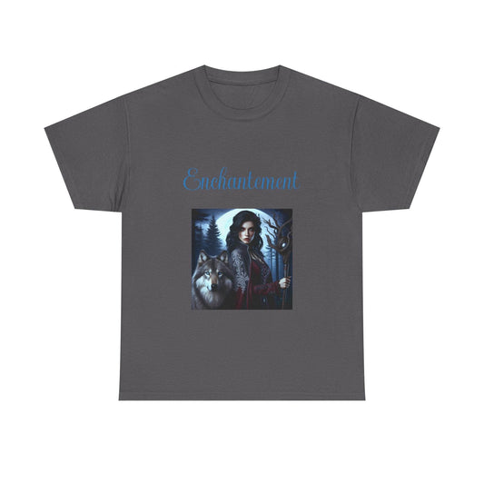 Enchanted Wolf Unisex Heavy Cotton Tee - The Dreamer's Bookshop.