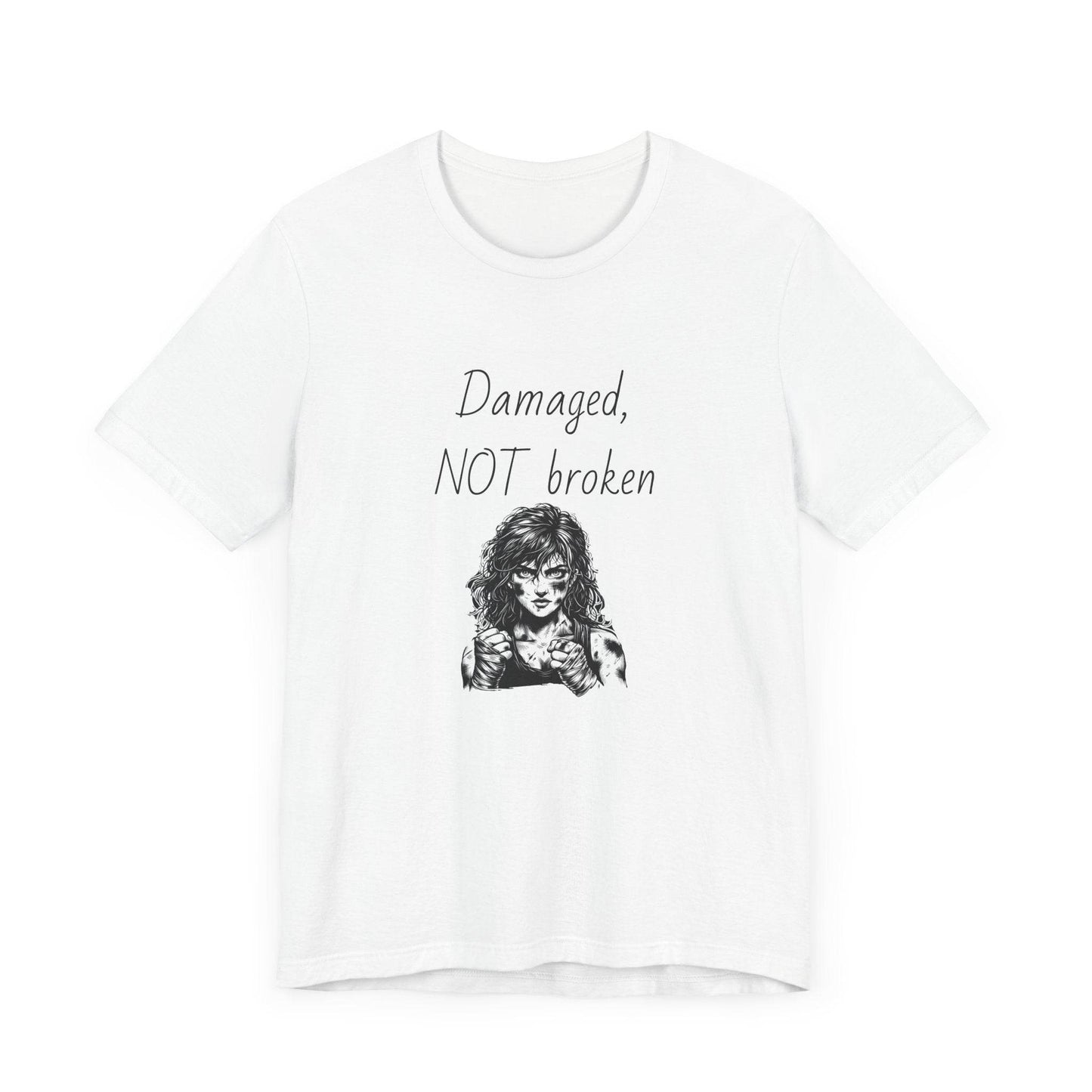 Damaged, NOT broken Inspirational T-Shirt | Unisex Short Sleeve Tee - The Dreamer's Bookshop.