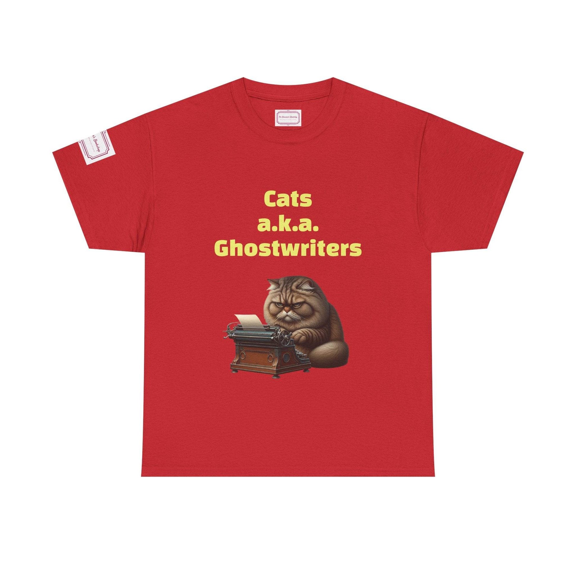 Cats Ghostwriters - Unisex Heavy Cotton Tee - Perfect for Book Lovers - The Dreamer's Bookshop.