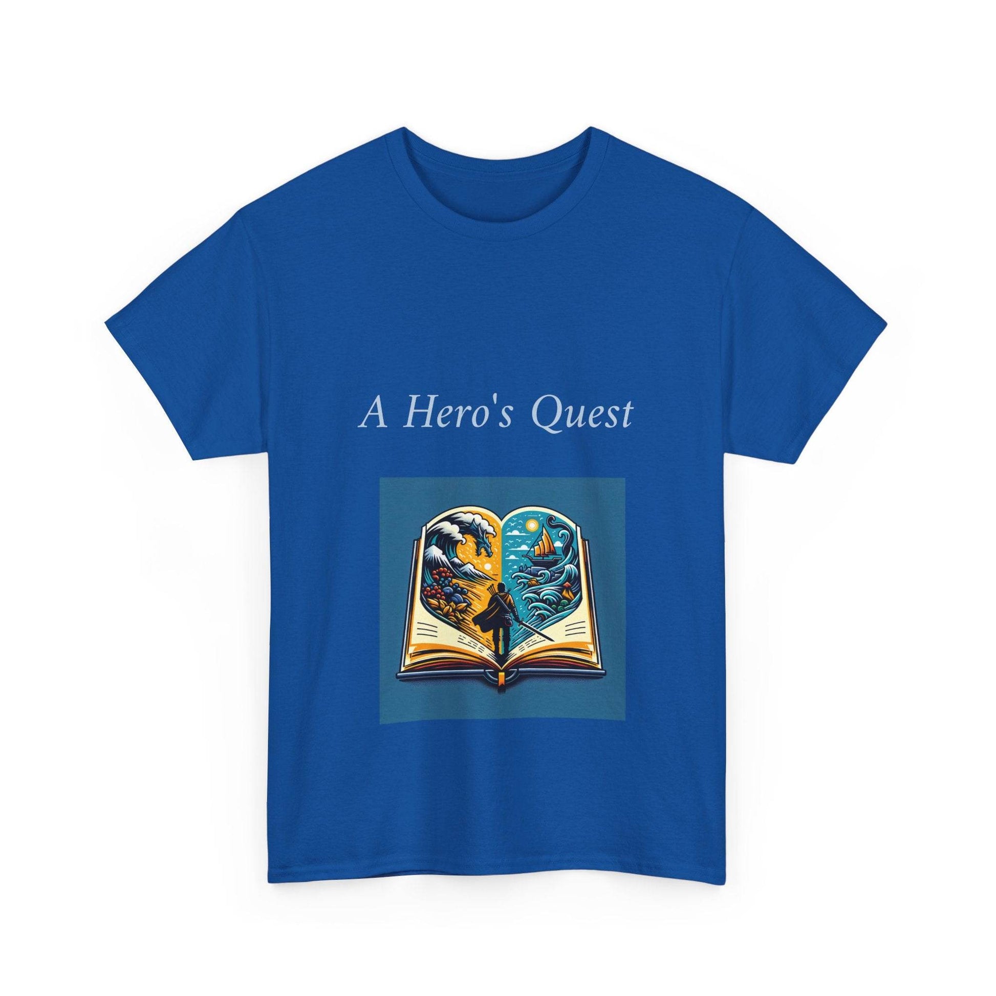 Adventure - Unisex Heavy Cotton Tee - Hero's Quest - The Dreamer's Bookshop.