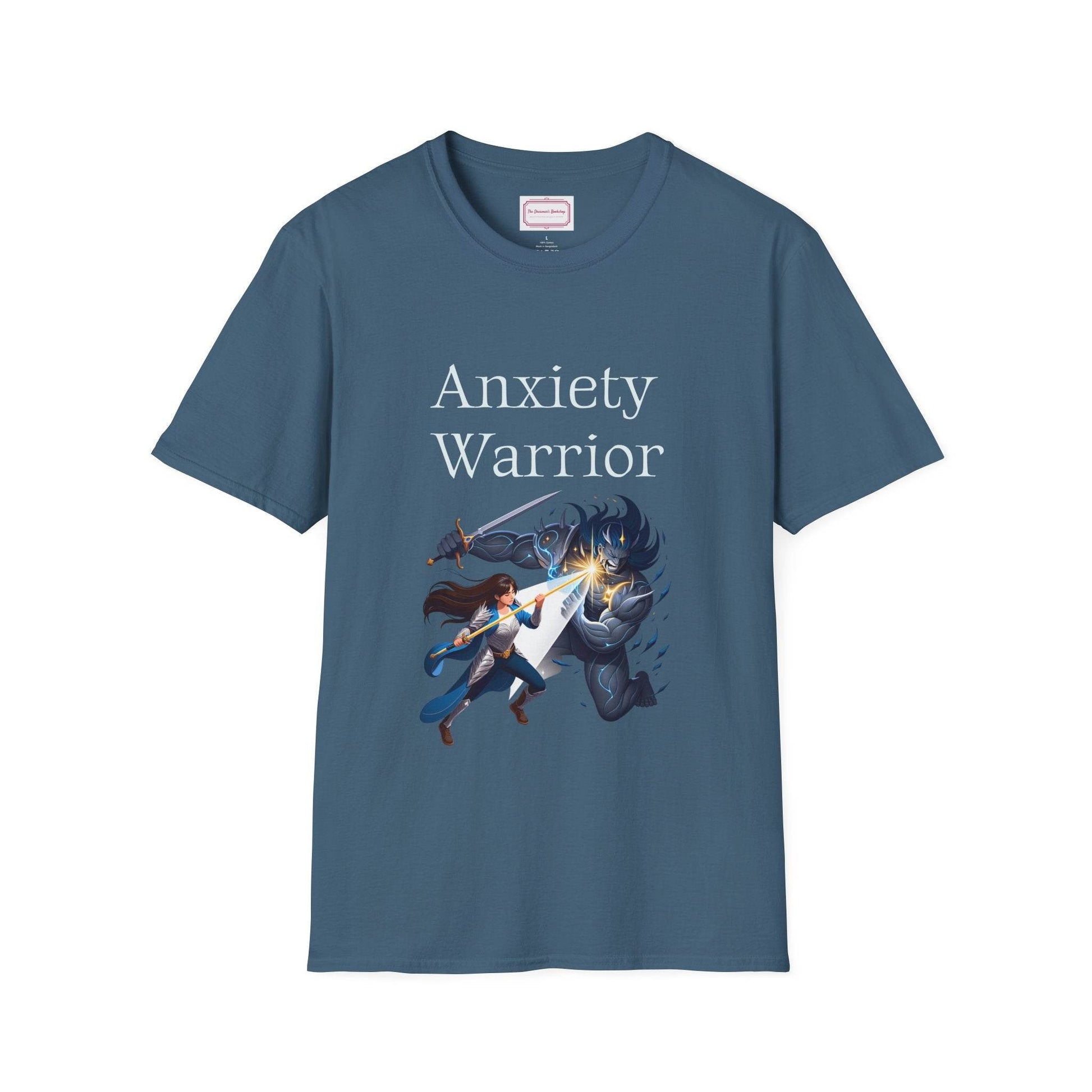 Anxiety Warrior Unisex Softstyle T-Shirt - Embrace Your Battles - The Dreamer's Bookshop.