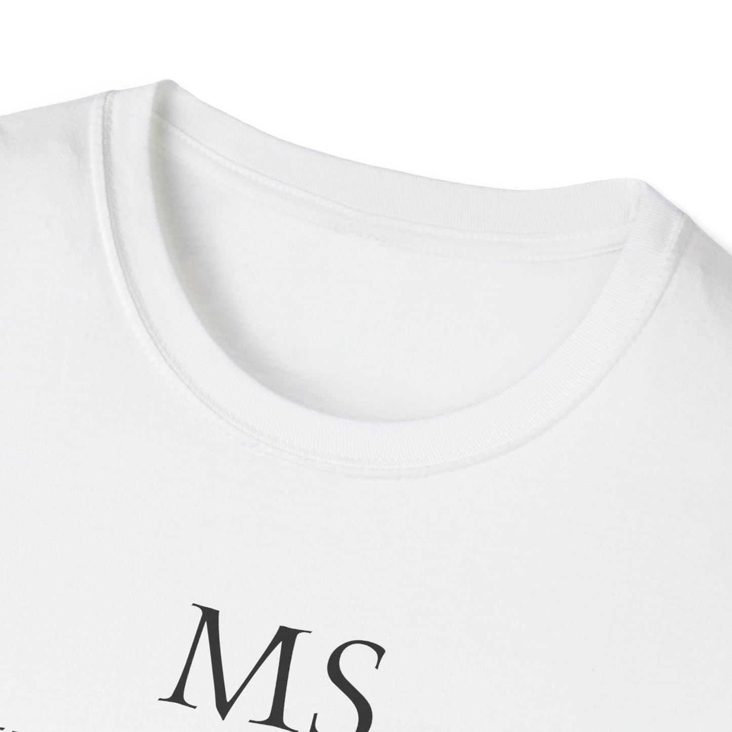 M.S. Warrior Unisex Softstyle T-Shirt - Empowering Graphic Tee for Women's Health Awareness