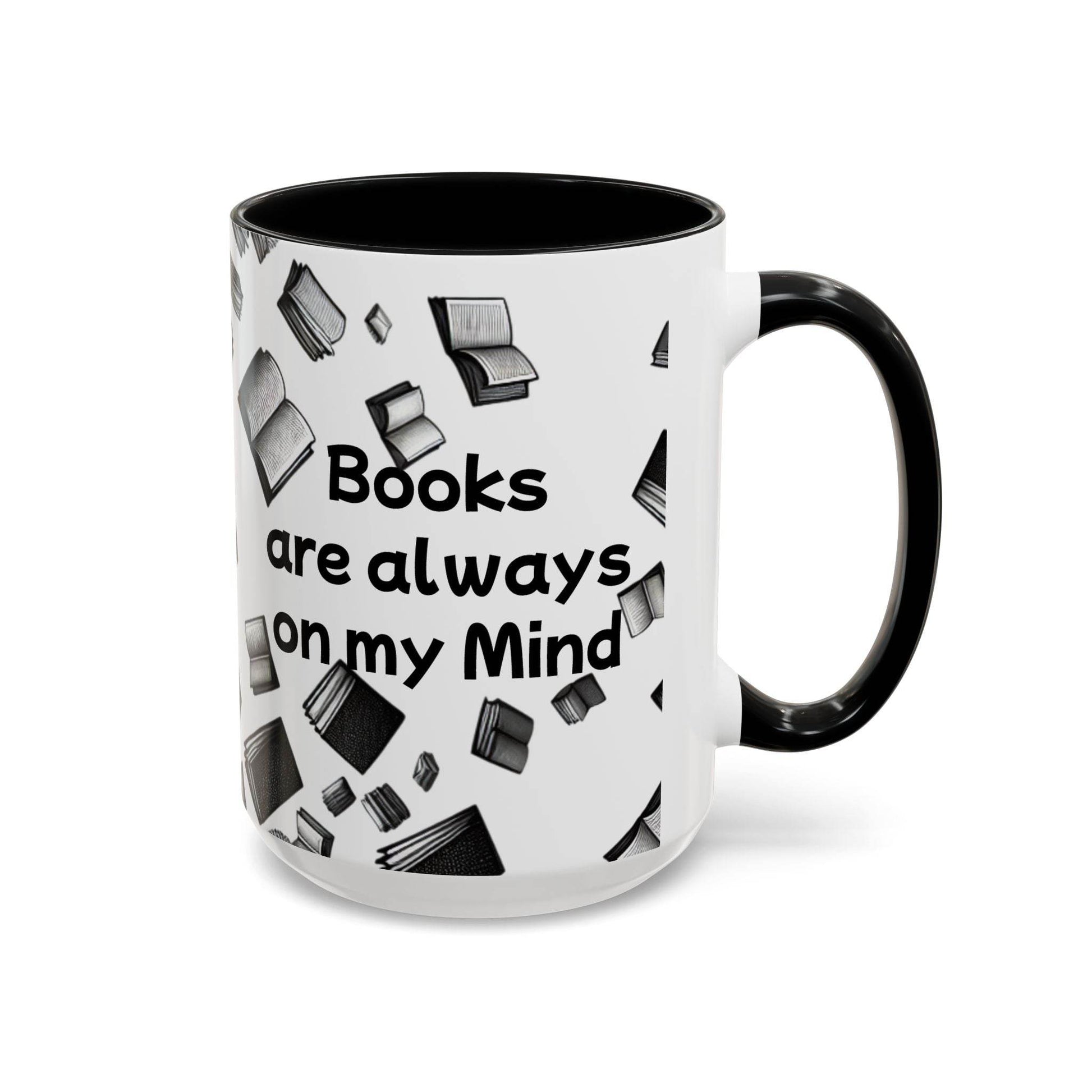 Books on My Mind Accent Coffee Mug - Perfect for Book Lovers - The Dreamer's Bookshop.