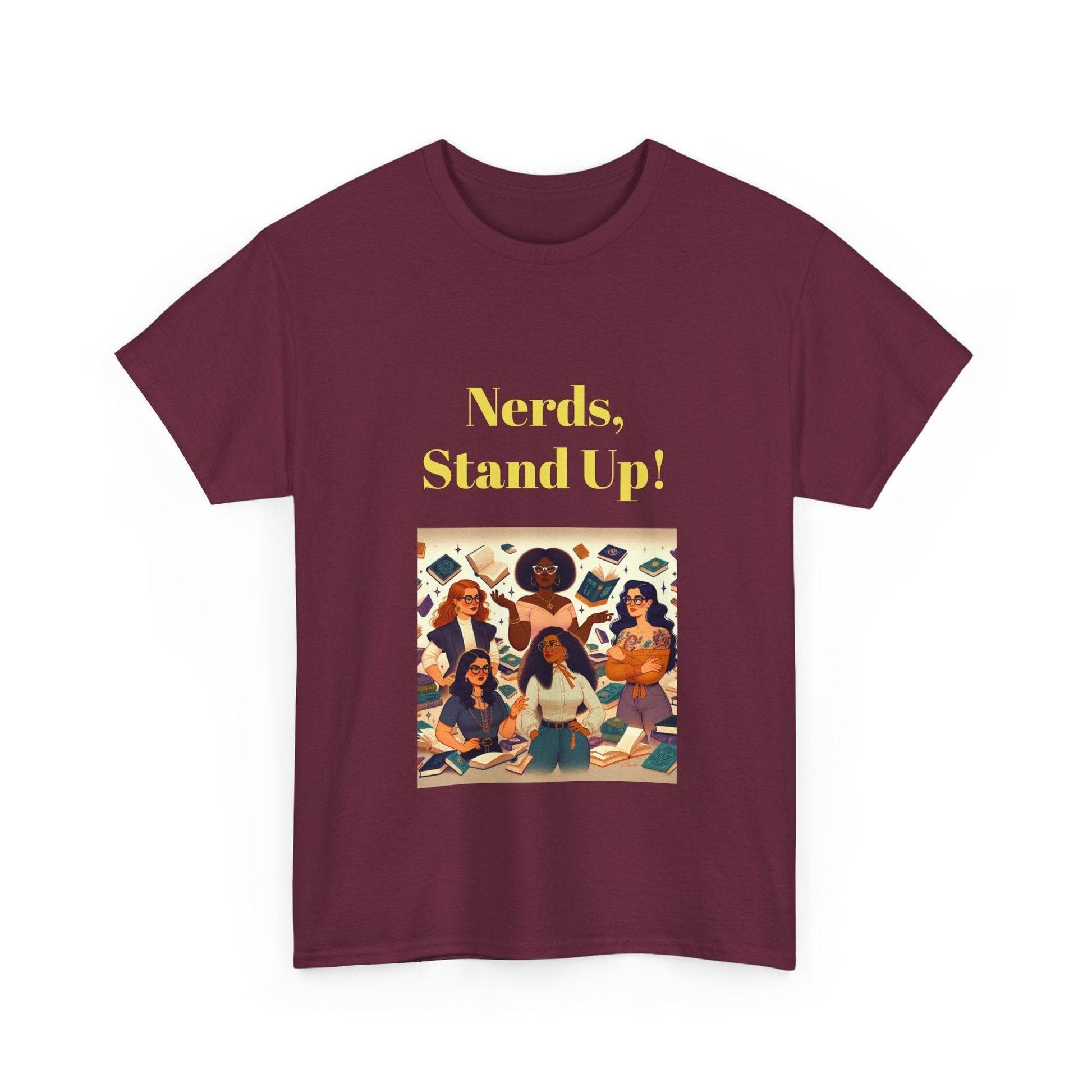 Nerds Stand Up - Unisex Heavy Cotton Tee - Book Lovers - The Dreamer's Bookshop.