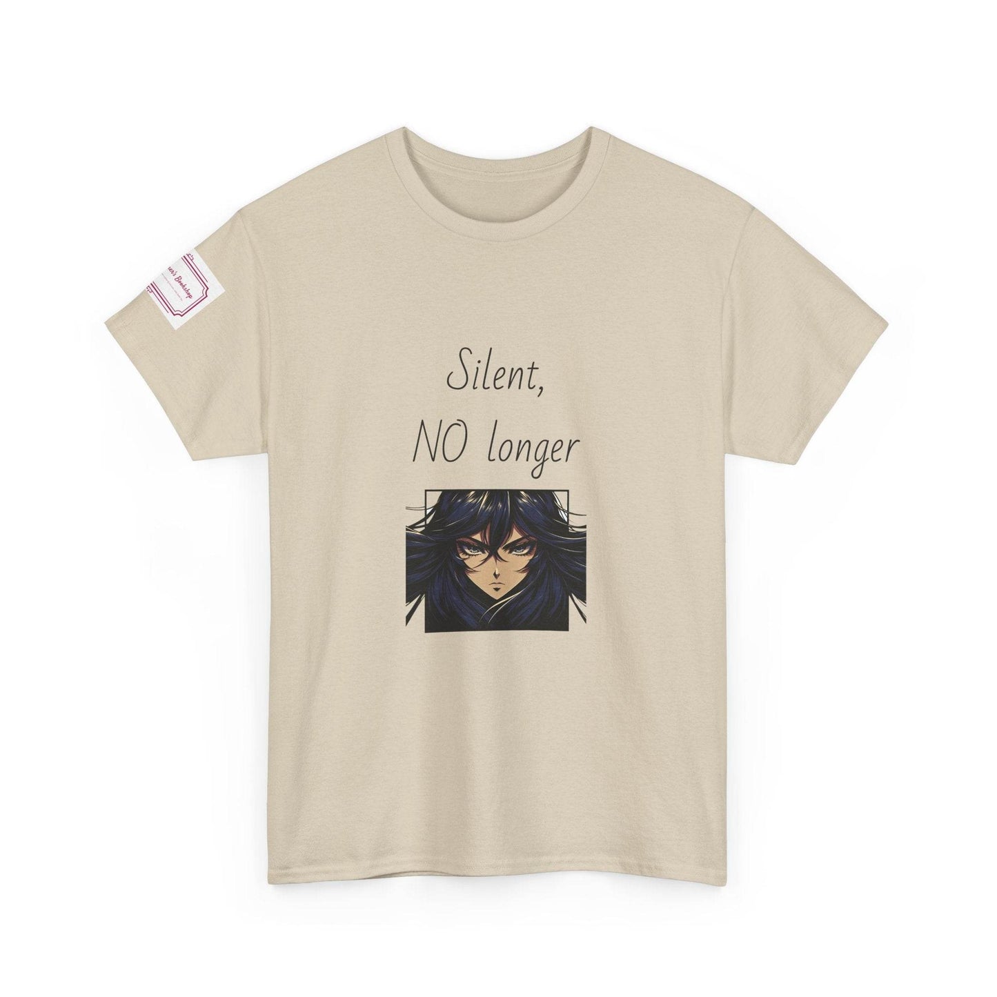 Silent, NO longer - Inspirational Unisex Heavy Cotton Tee - The Dreamer's Bookshop.