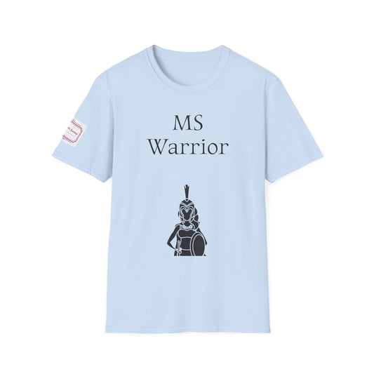 M.S. Warrior Unisex Softstyle T-Shirt - Empowering Graphic Tee for Women's Health Awareness