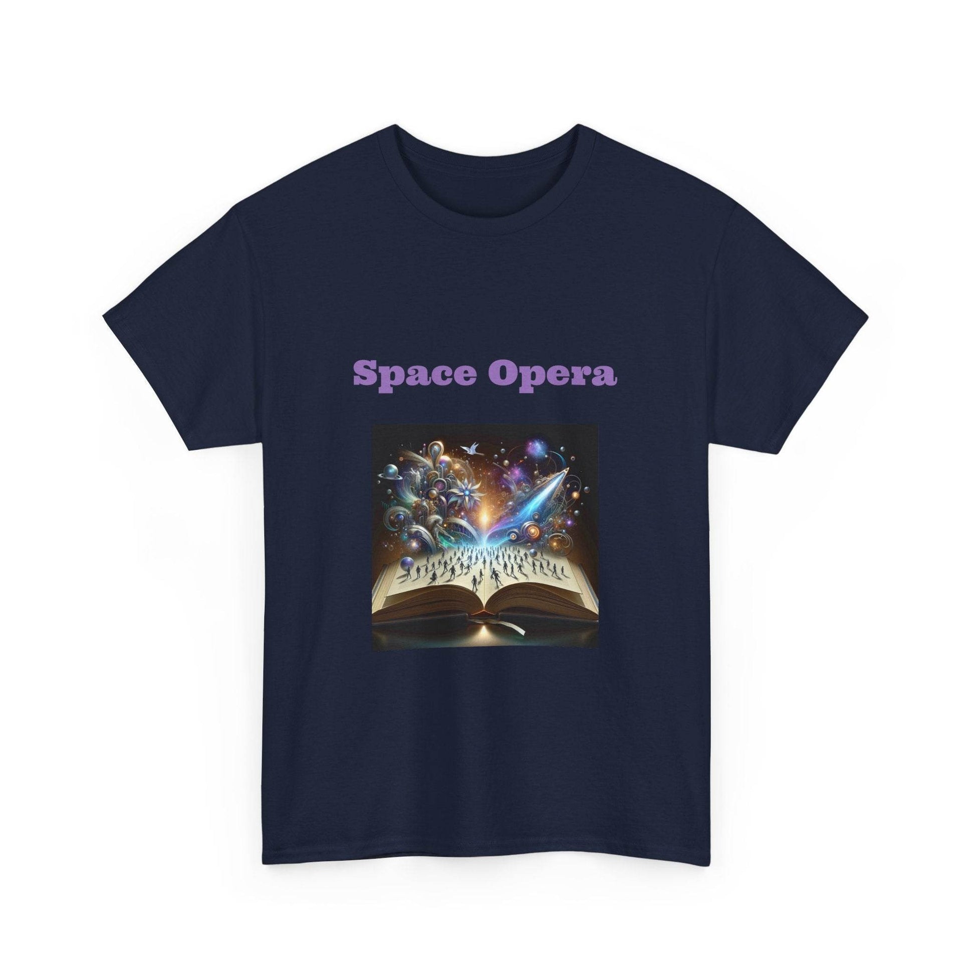 Space Opera - Graphic Tee - Unisex Heavy Cotton T-Shirt Sci-Fi Books - The Dreamer's Bookshop.
