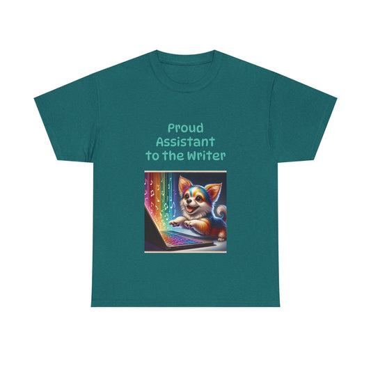 Book Lover's Unisex Heavy Cotton Tee - "Assistant Writer" - The Dreamer's Bookshop.