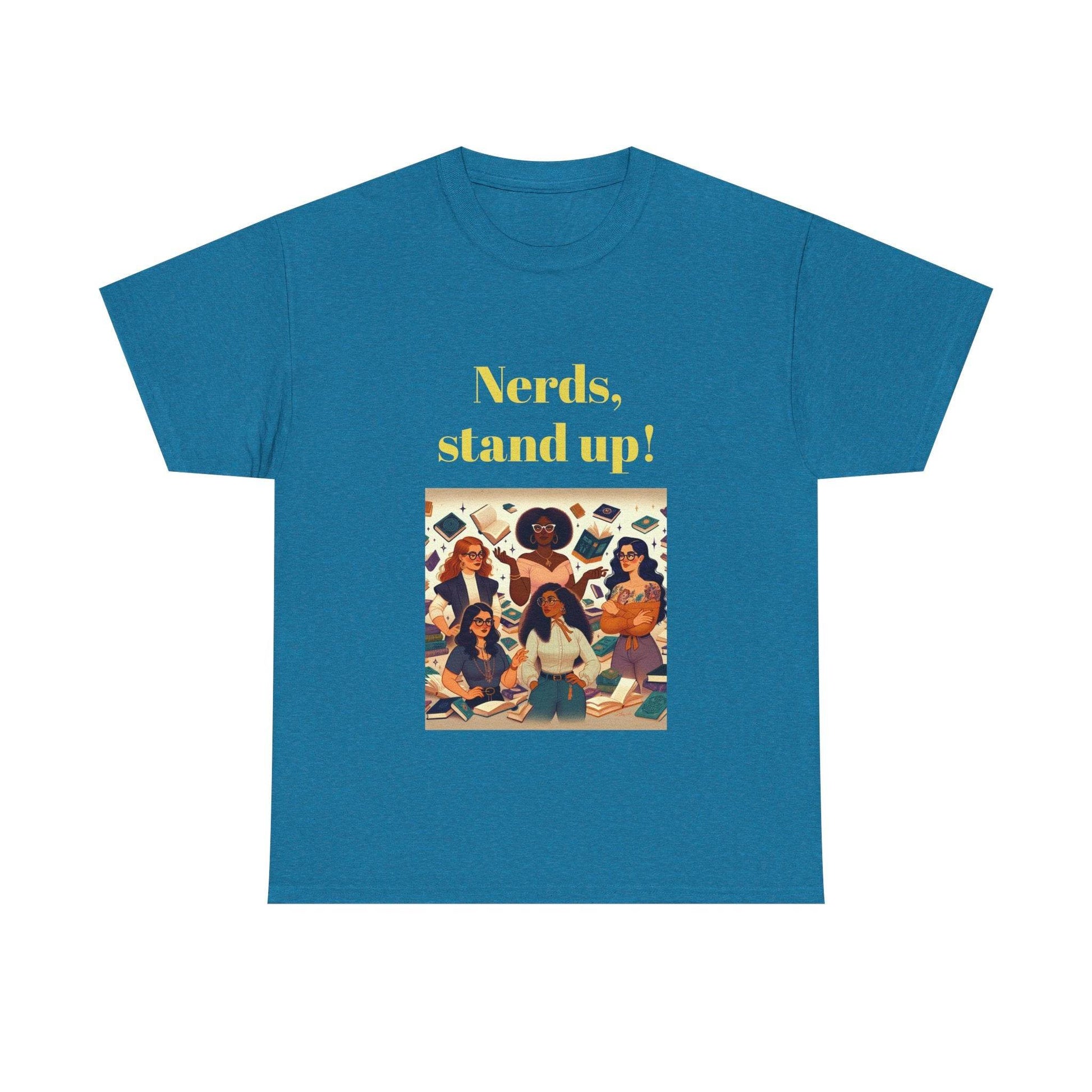 Nerds Stand Up - Unisex Heavy Cotton Tee - Book Lovers - The Dreamer's Bookshop.