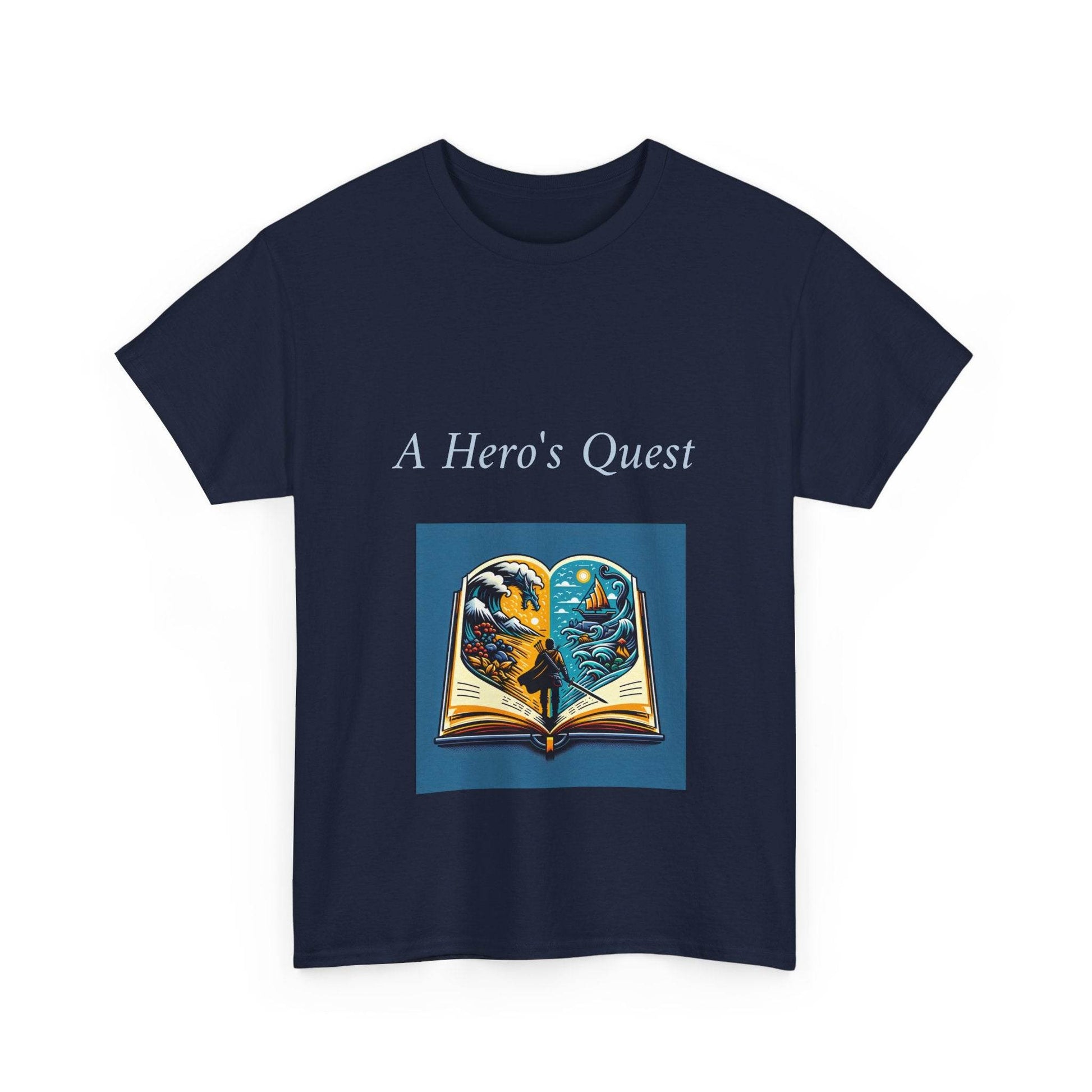 Adventure - Unisex Heavy Cotton Tee - Hero's Quest - The Dreamer's Bookshop.