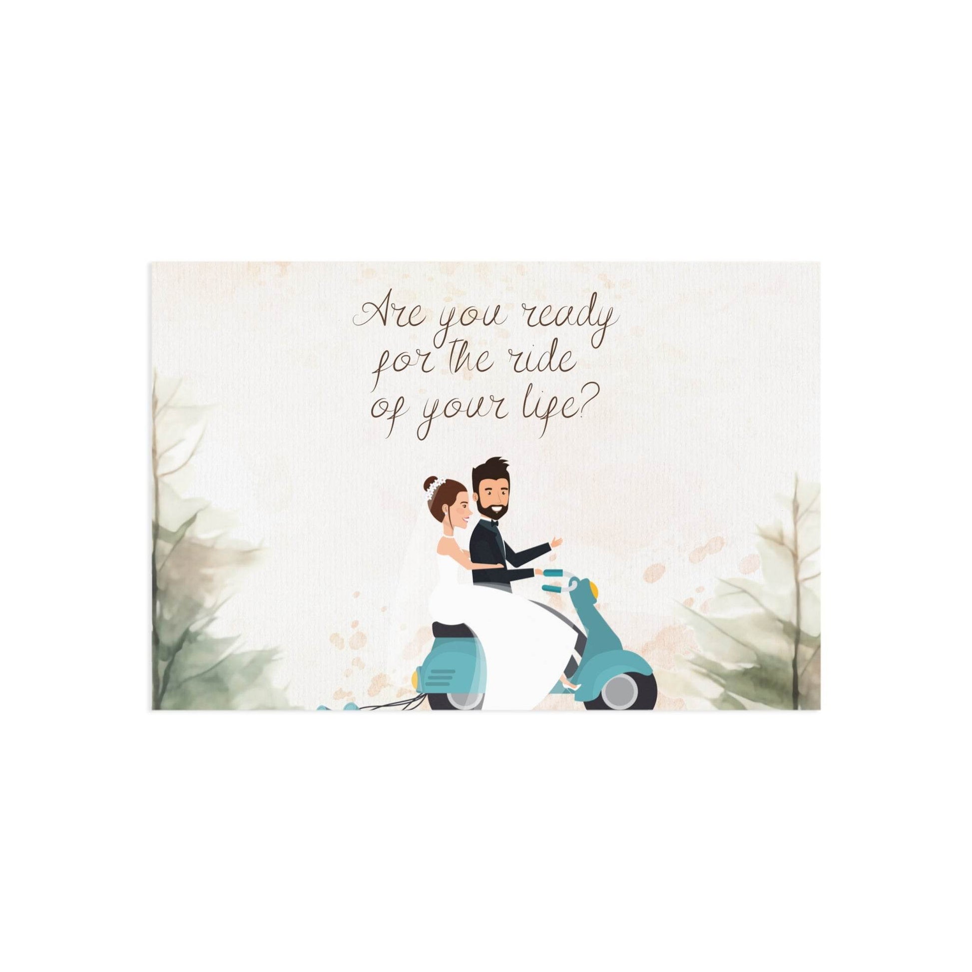 The Dreamer's Bookshop Cute "The Ride" Wedding Card - The Dreamer's Bookshop.