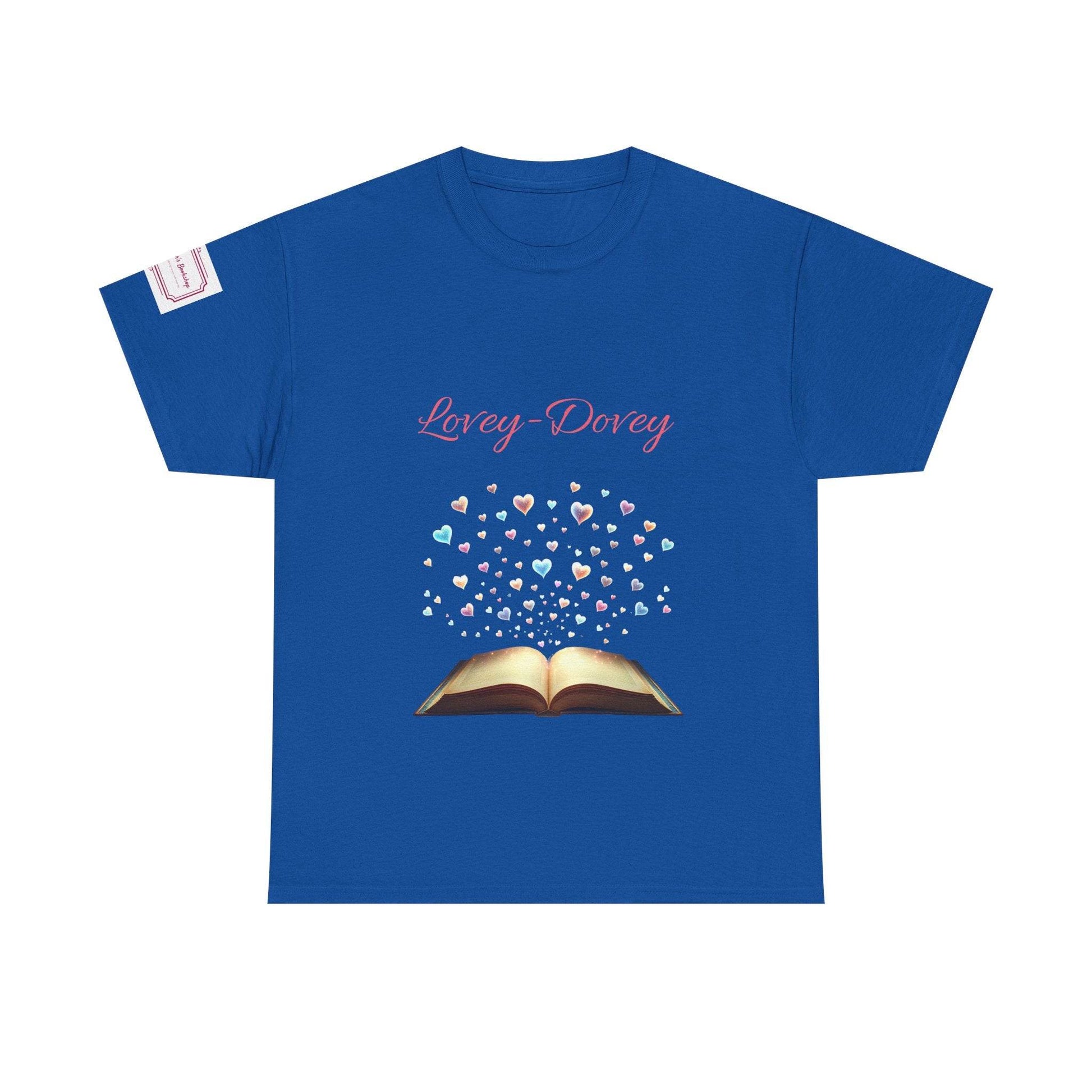 Lovey-Dovey - Unisex Heavy Cotton Tee - Sweet Romance - The Dreamer's Bookshop.