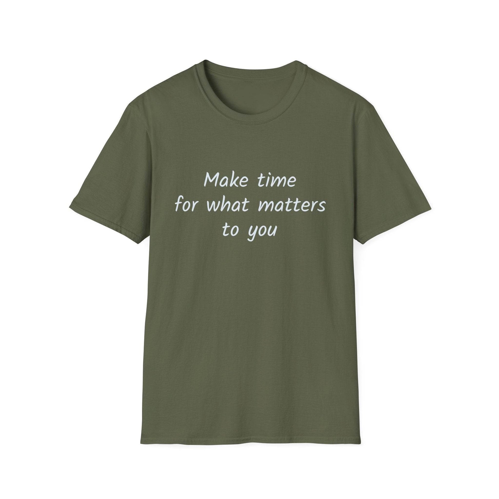 Inspirational Quote Unisex Softstyle T-Shirt - Make Time - The Dreamer's Bookshop.