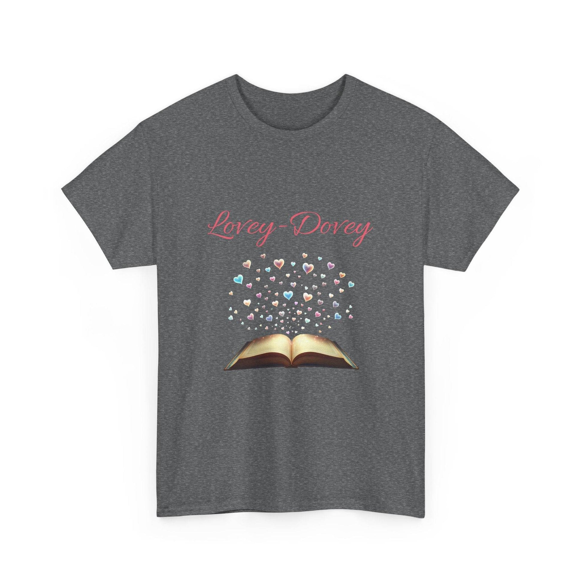 Lovey-Dovey - Graphic Tee - Unisex Heavy Cotton T-Shirt for Book Lovers - The Dreamer's Bookshop.