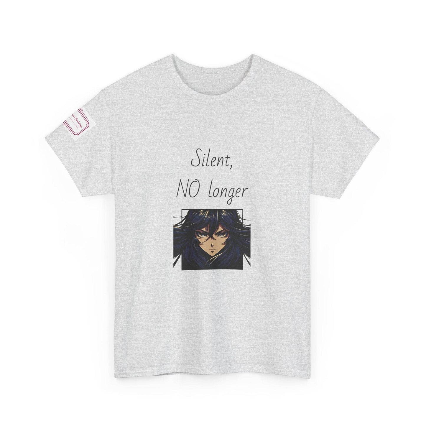 Silent, NO longer - Inspirational Unisex Heavy Cotton Tee - The Dreamer's Bookshop.