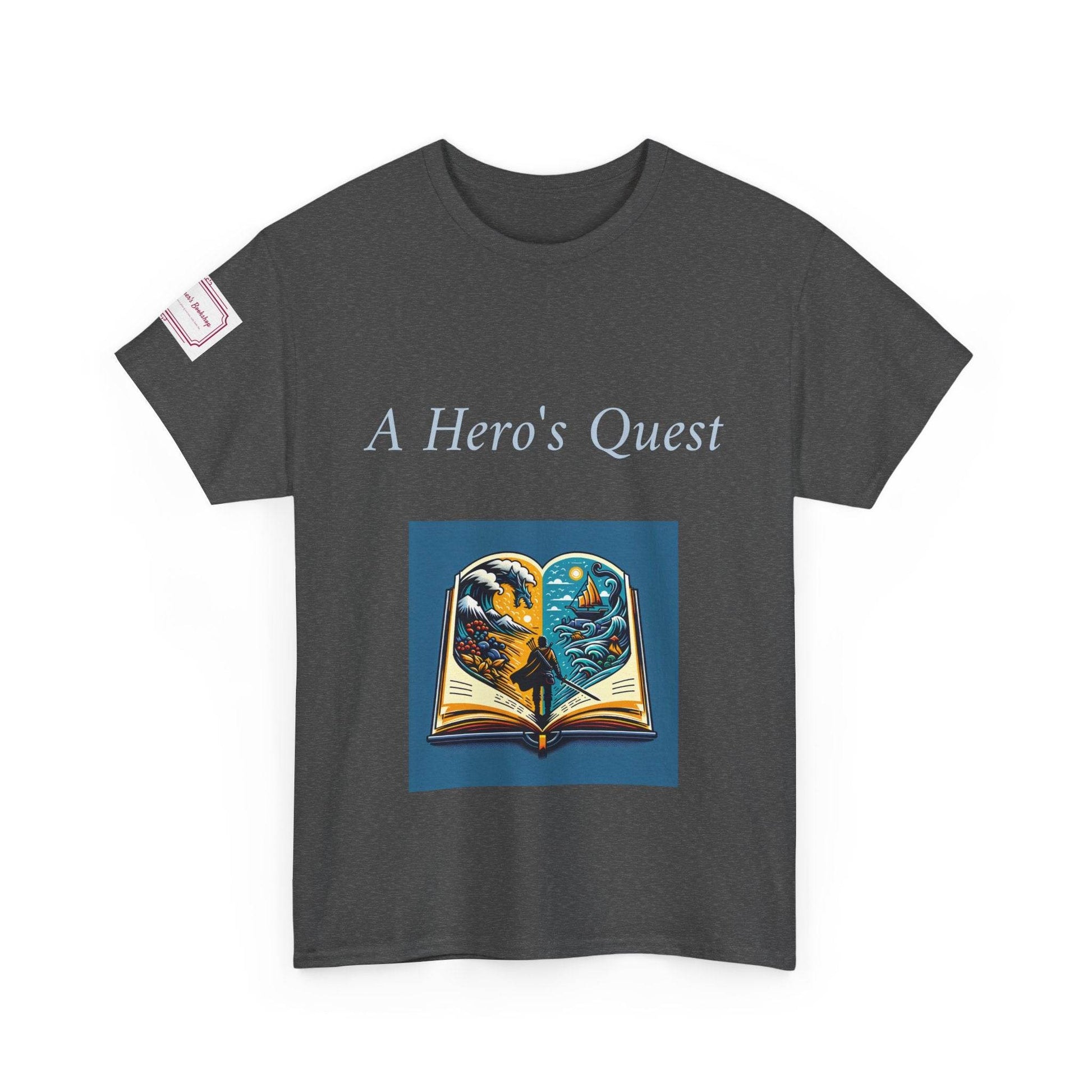 Adventure - Graphic Unisex Heavy Cotton Tee - Hero's Quest - The Dreamer's Bookshop.