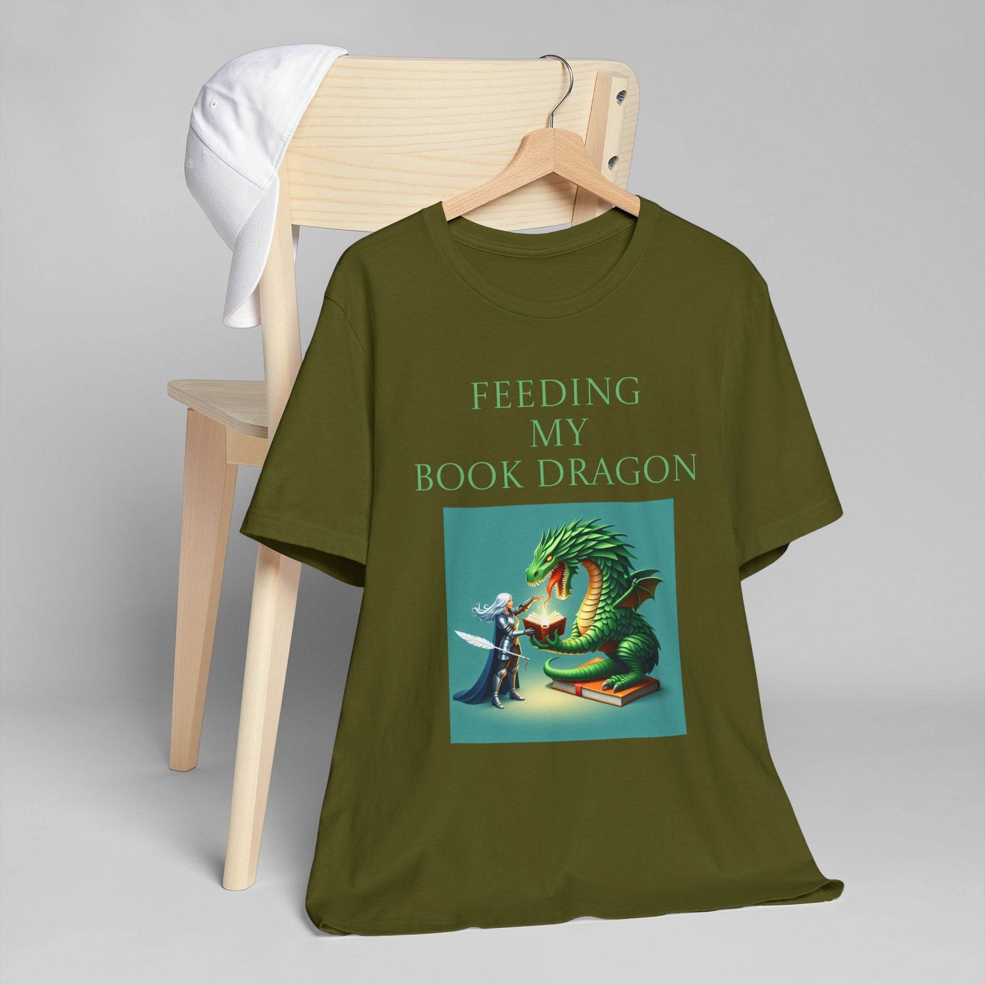 Unisex Jersey T-Shirt - Book Dragon - The Dreamer's Bookshop.