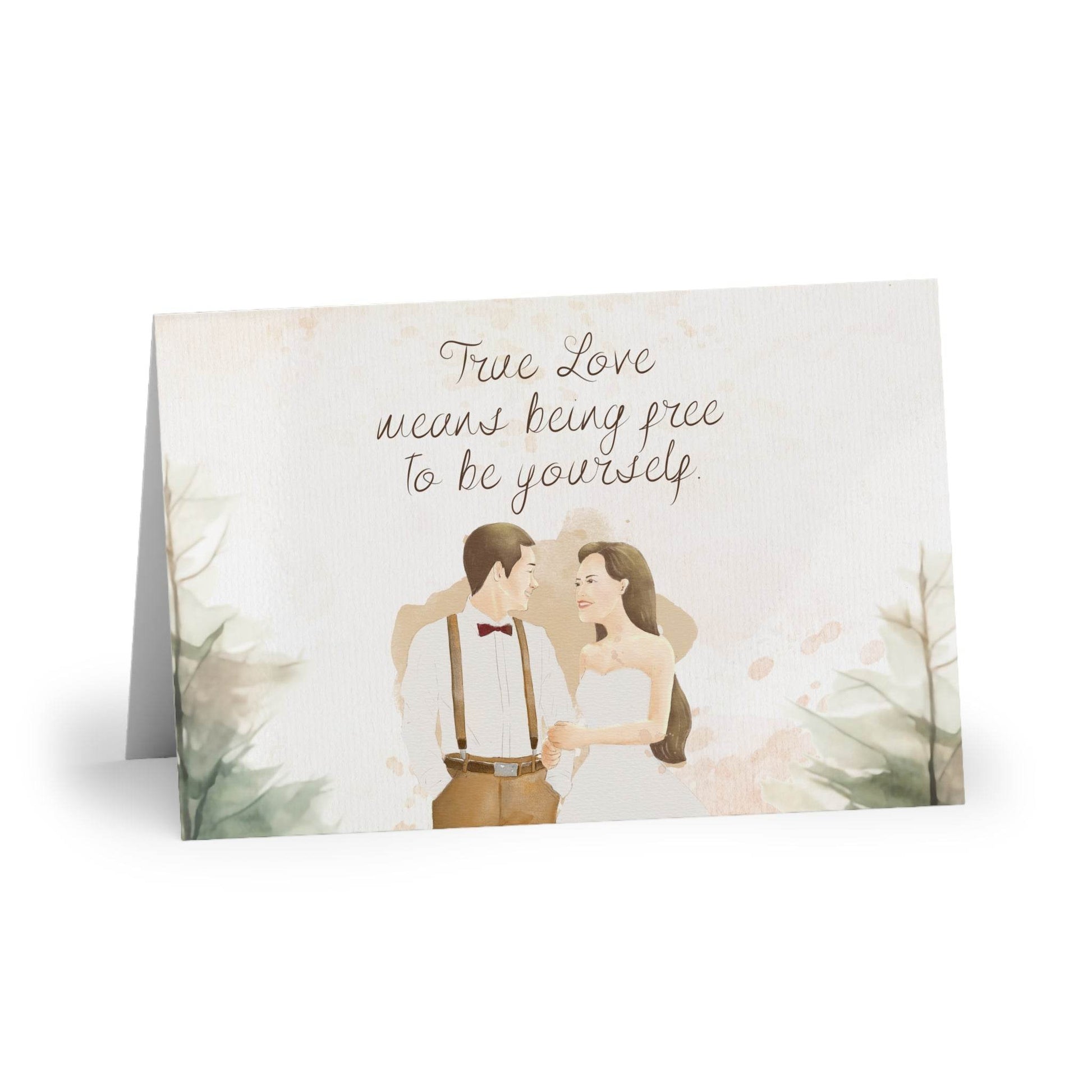 The Dreamer's Bookshop Cute "True Love" Wedding Card - The Dreamer's Bookshop.