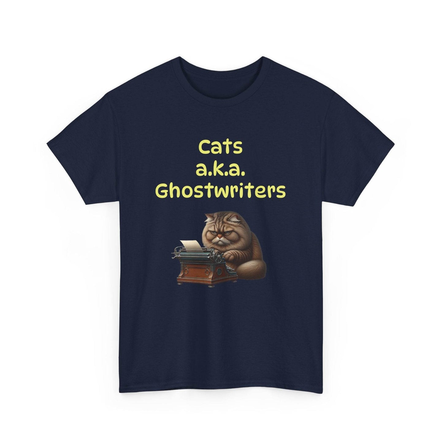 Cats Ghostwriters - A Unisex Heavy Cotton Tee - Perfect Gift for Book Lovers - The Dreamer's Bookshop.