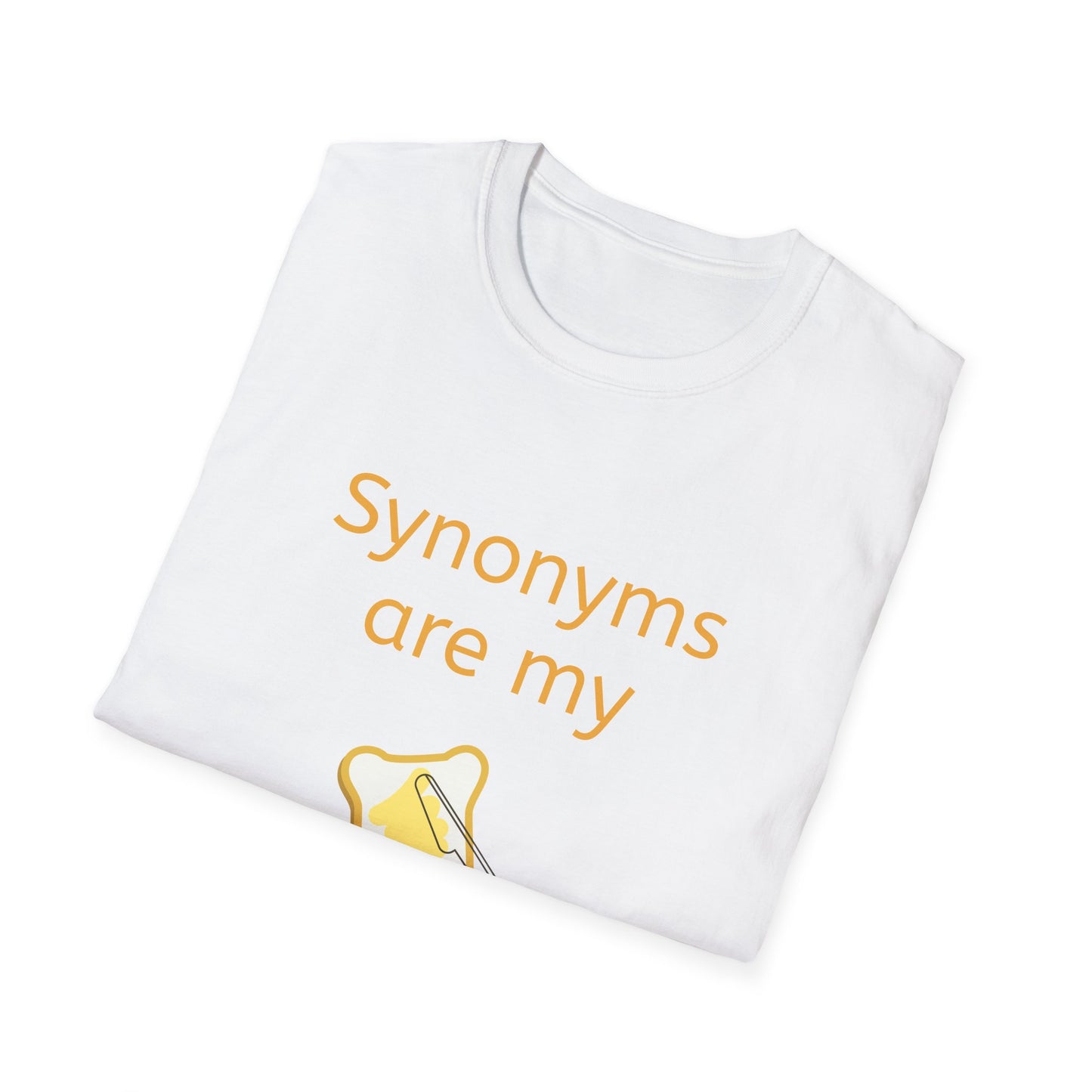 Unisex Softstyle T-Shirt - "Synonyms are my Jam" for Language Lovers - The Dreamer's Bookshop.