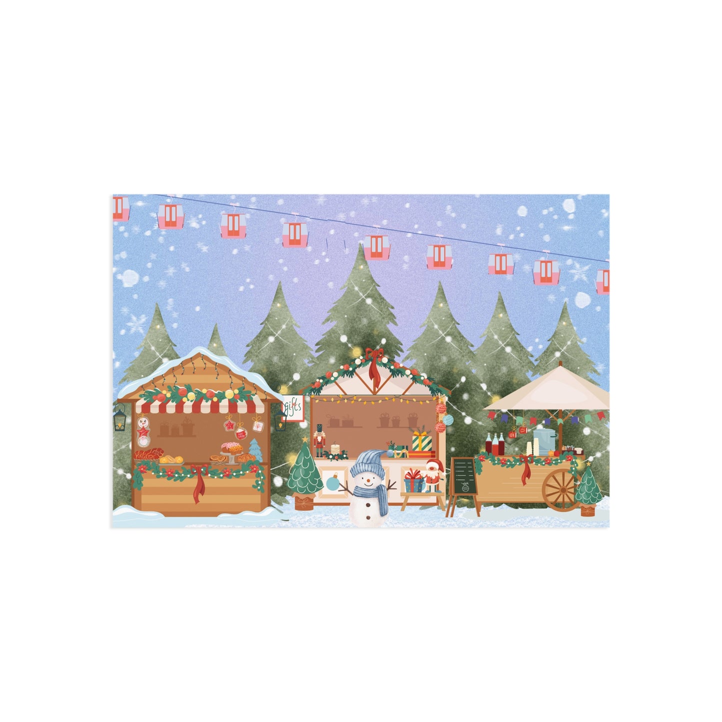The Dreamer's Bookshop "Winter Market" Christmas Card