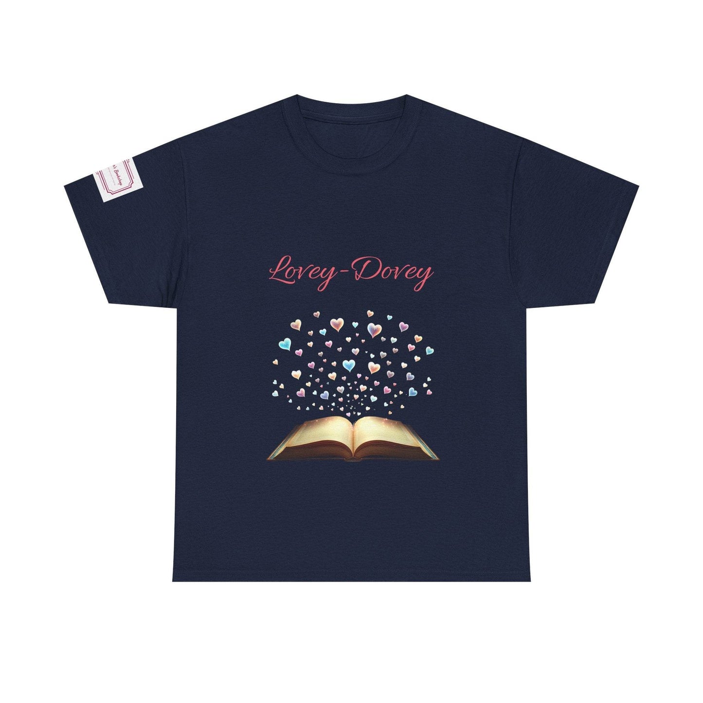 Lovey-Dovey - Unisex Heavy Cotton Tee - Sweet Romance - The Dreamer's Bookshop.