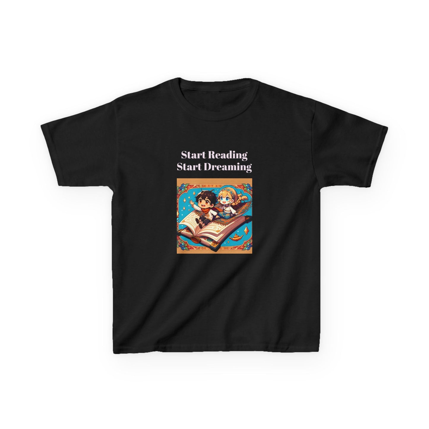 CA- Kids Heavy Cotton Tee - "Start Reading, Start Dreaming" - Fun & Inspirational T-Shirt for Young Readers - The Dreamer's Bookshop.