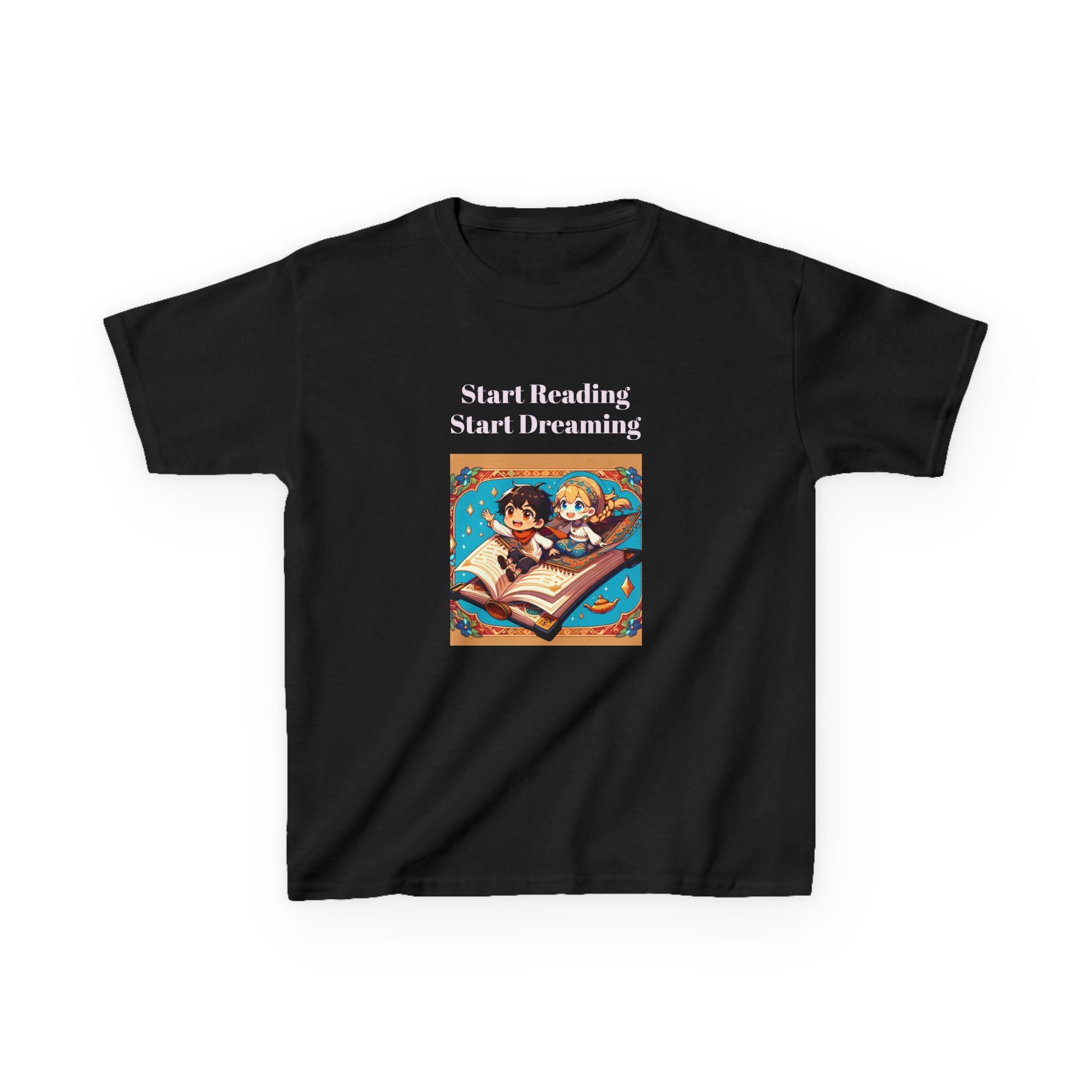 CA- Kids Heavy Cotton Tee - "Start Reading, Start Dreaming" - Fun & Inspirational T-Shirt for Young Readers - The Dreamer's Bookshop.