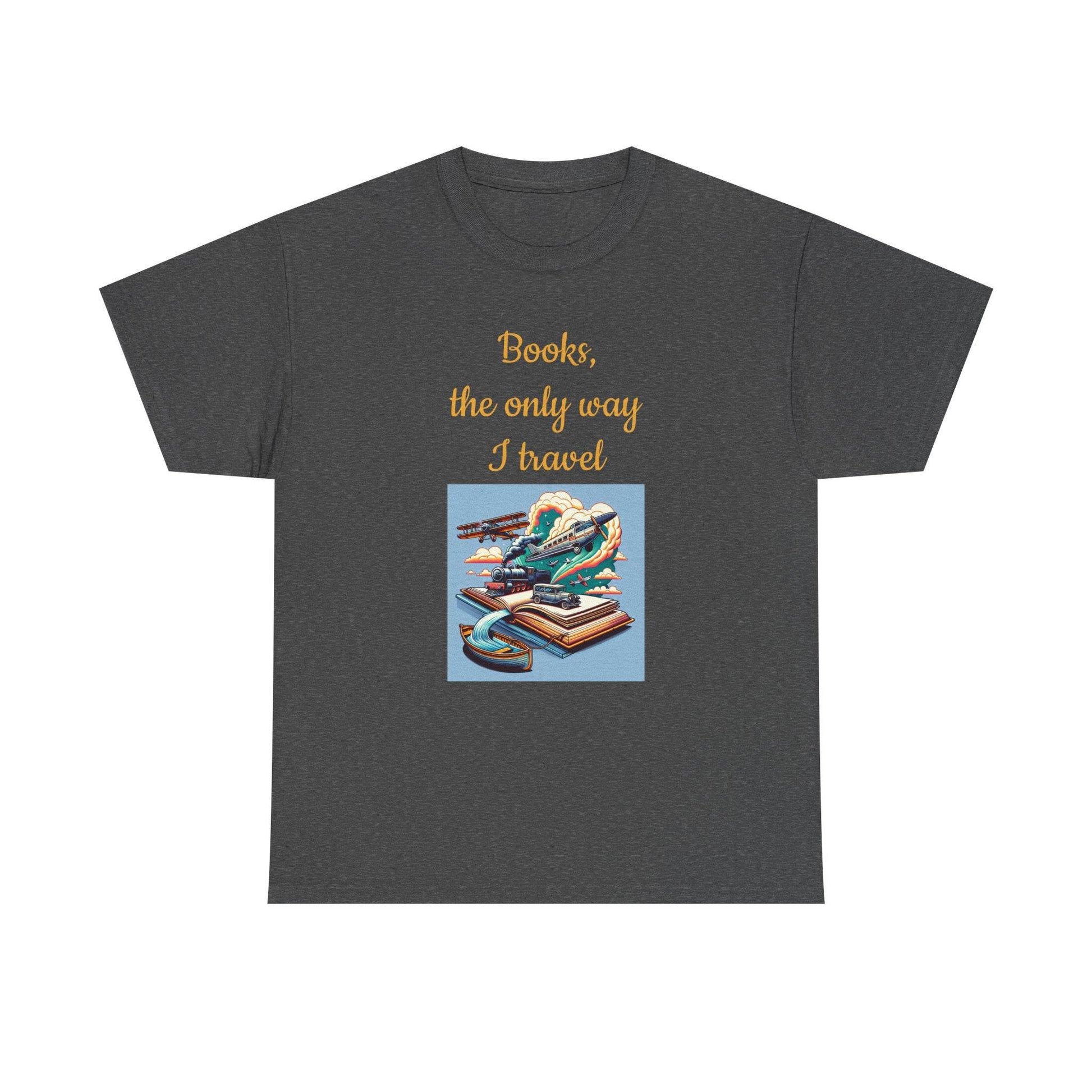 Travel - Unisex Heavy Cotton Tee for Book Lovers - The Dreamer's Bookshop.